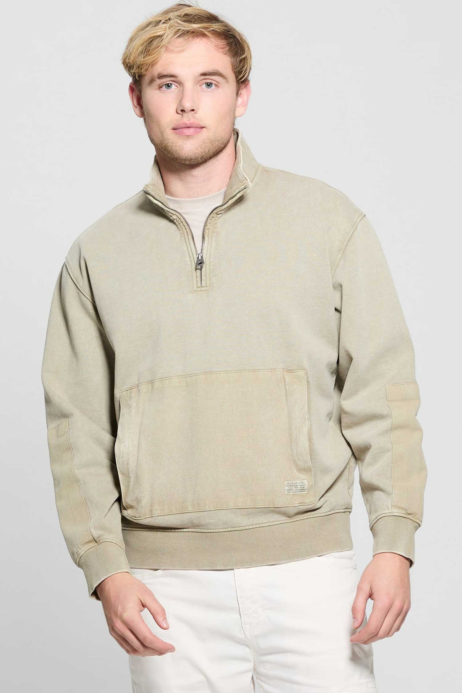 Мужская бежевая спортивная кофта Guess M5GQ17.KCNY4;F9KA