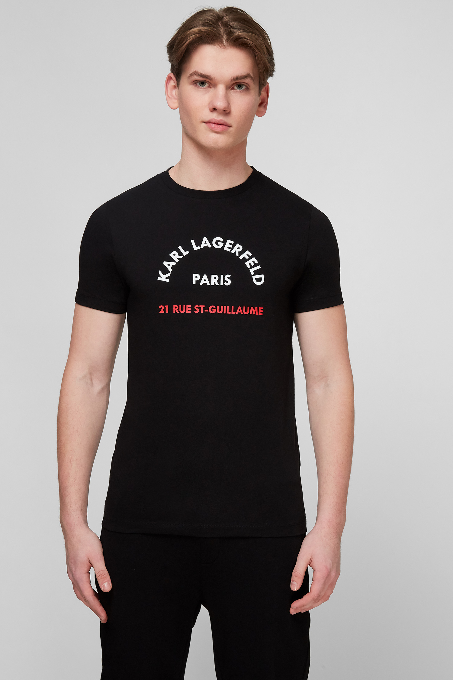 Чорна футболка для хлопців Karl Lagerfeld 511224.755071;990