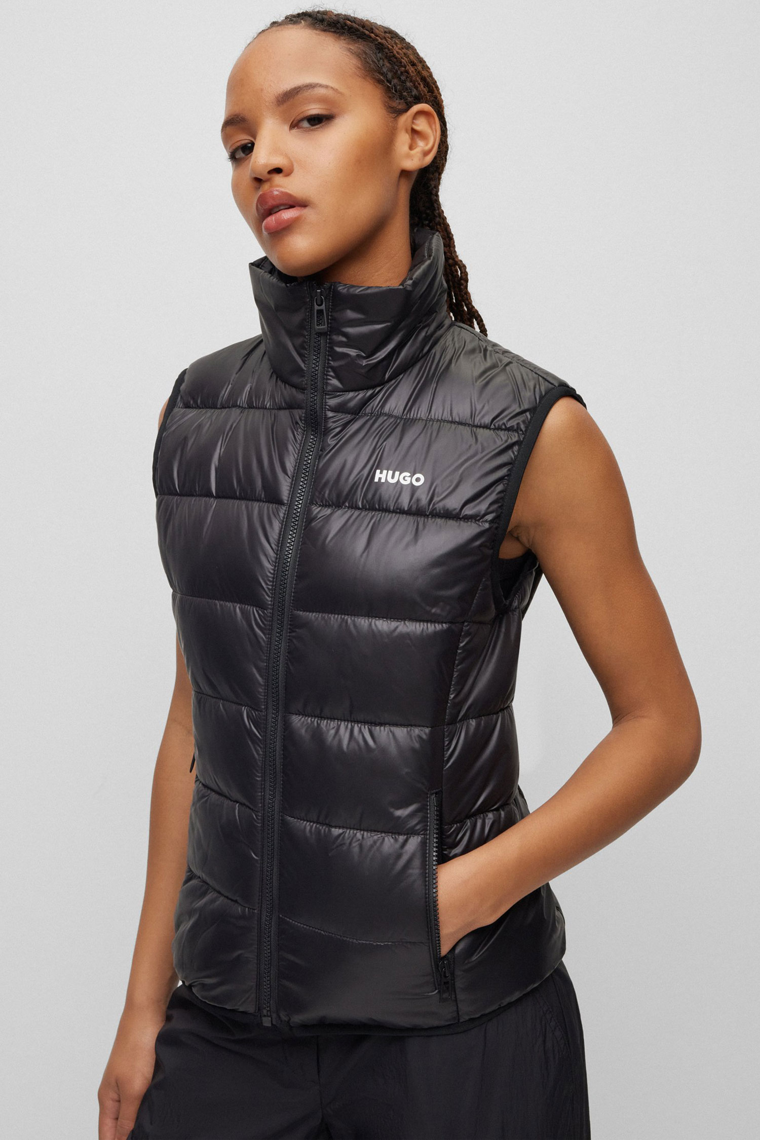 Женский черный жилет HUGO 50473679;001