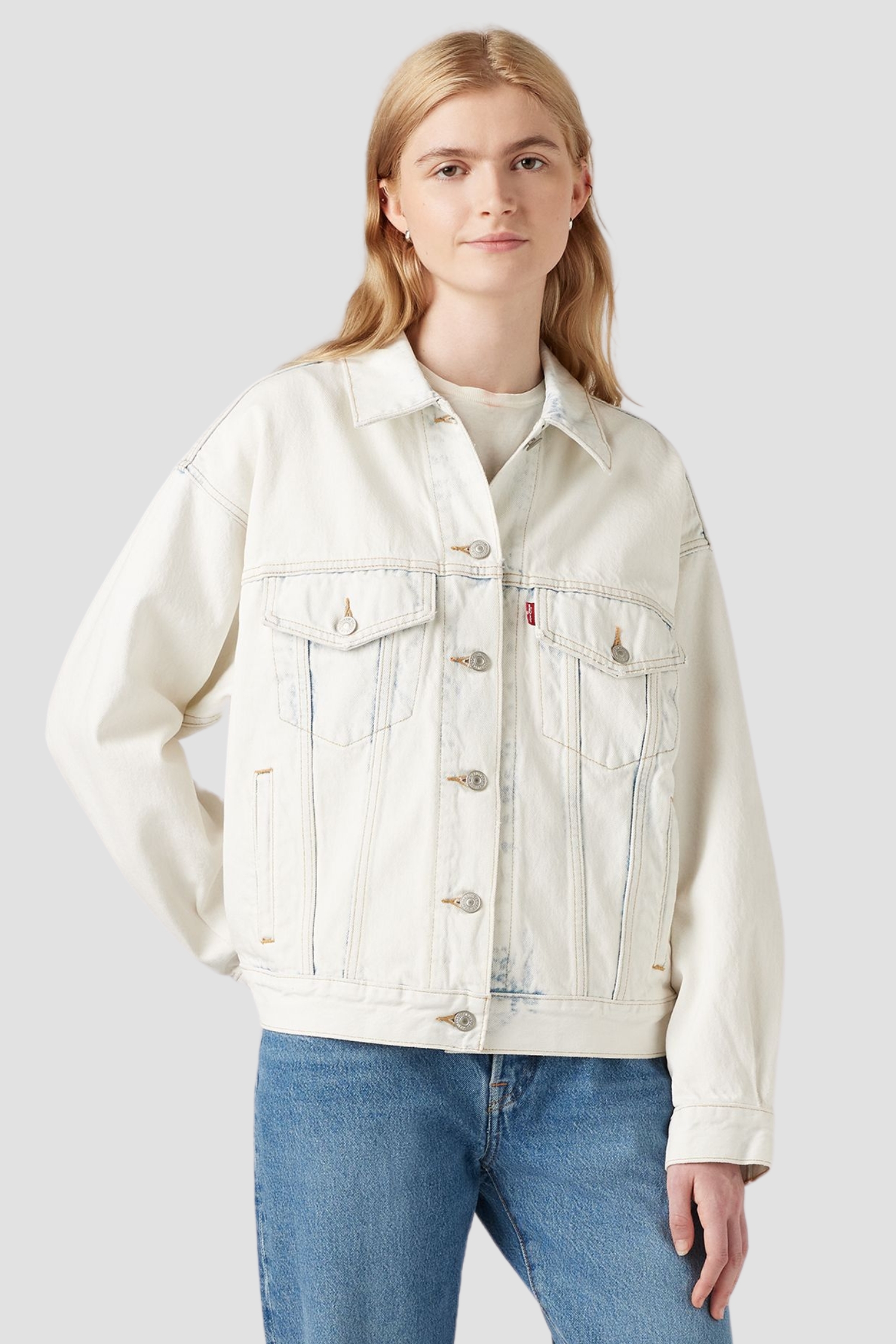 Женская белая джинсовая куртка Levi’s® A1743;0051