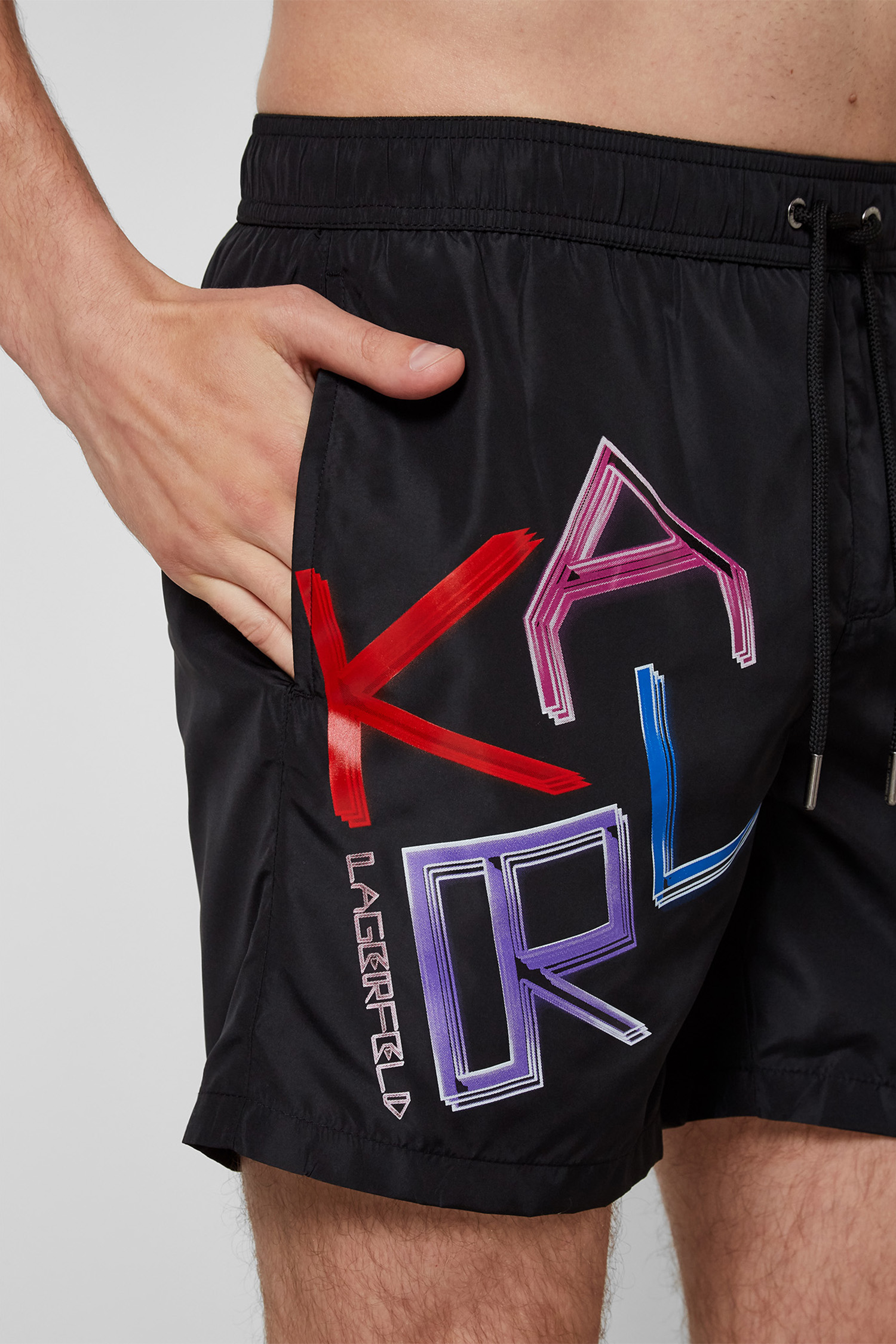 Мужские черные плавательные шорты Karl Lagerfeld KL21MBM04;BLACK ...