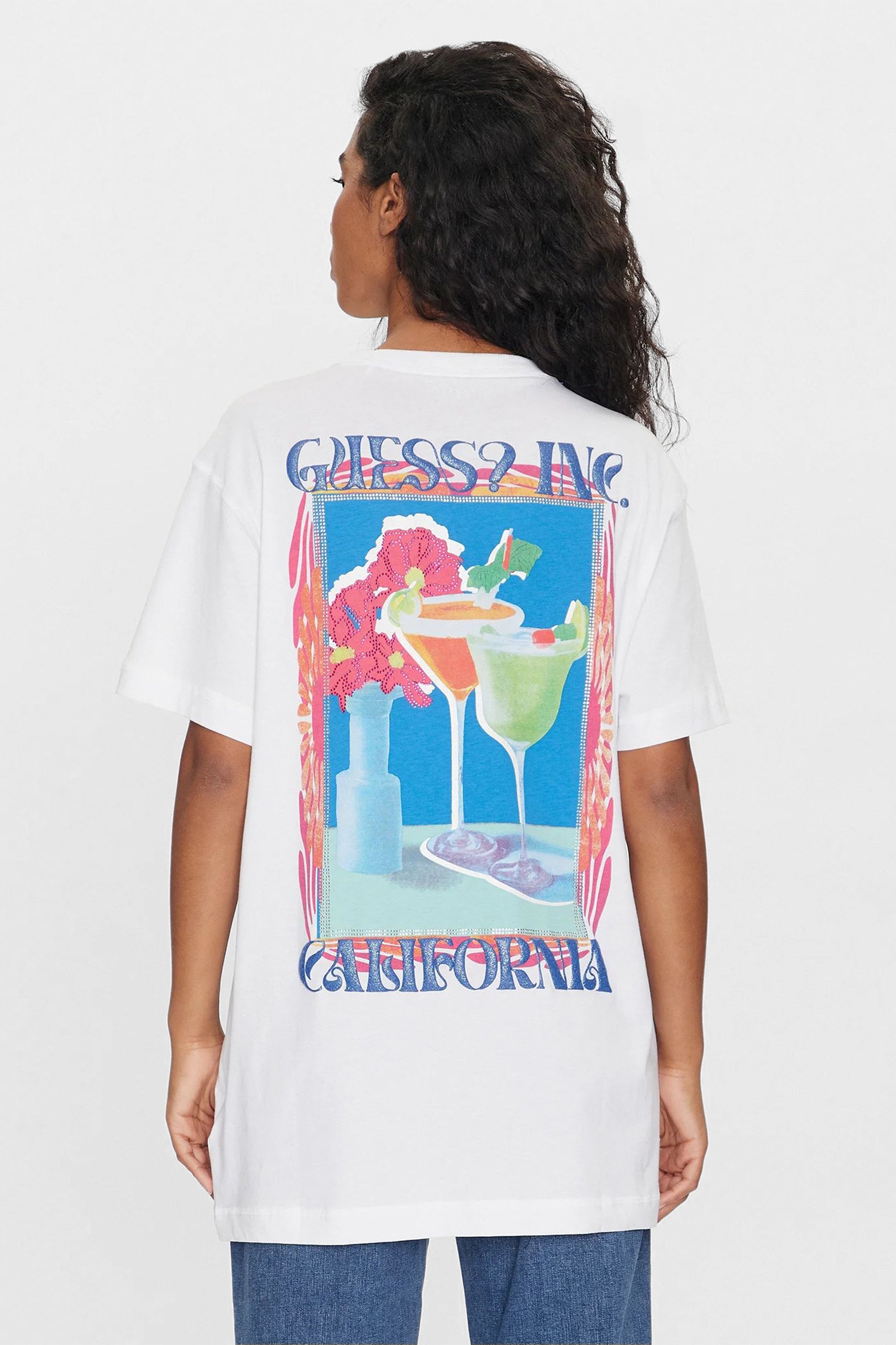 Жіноча біла футболка Guess W4GI19.JA914;G011