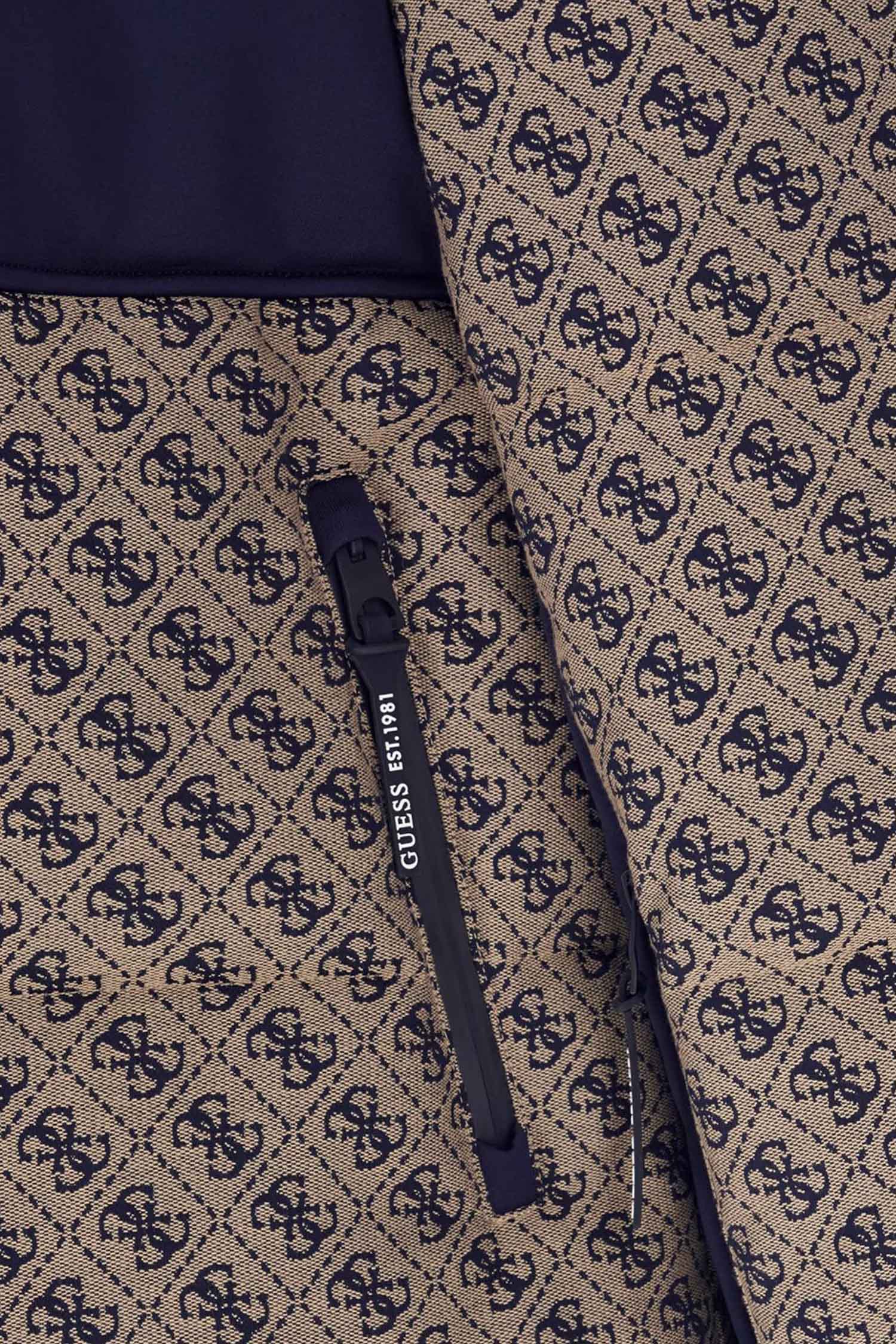 Чоловіча бежева лижна куртка з візерунком Guess M5BL0N.WF182;FN4K