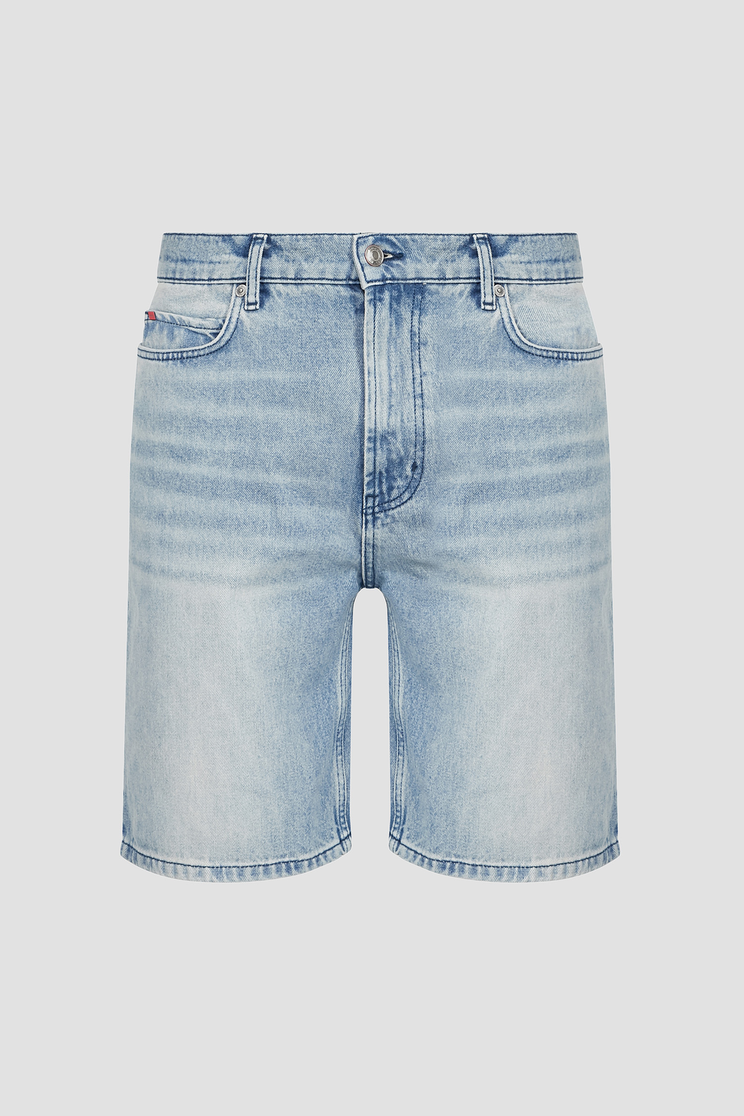 Мужские голубые джинсовые шорты HUGO 50511394;422
