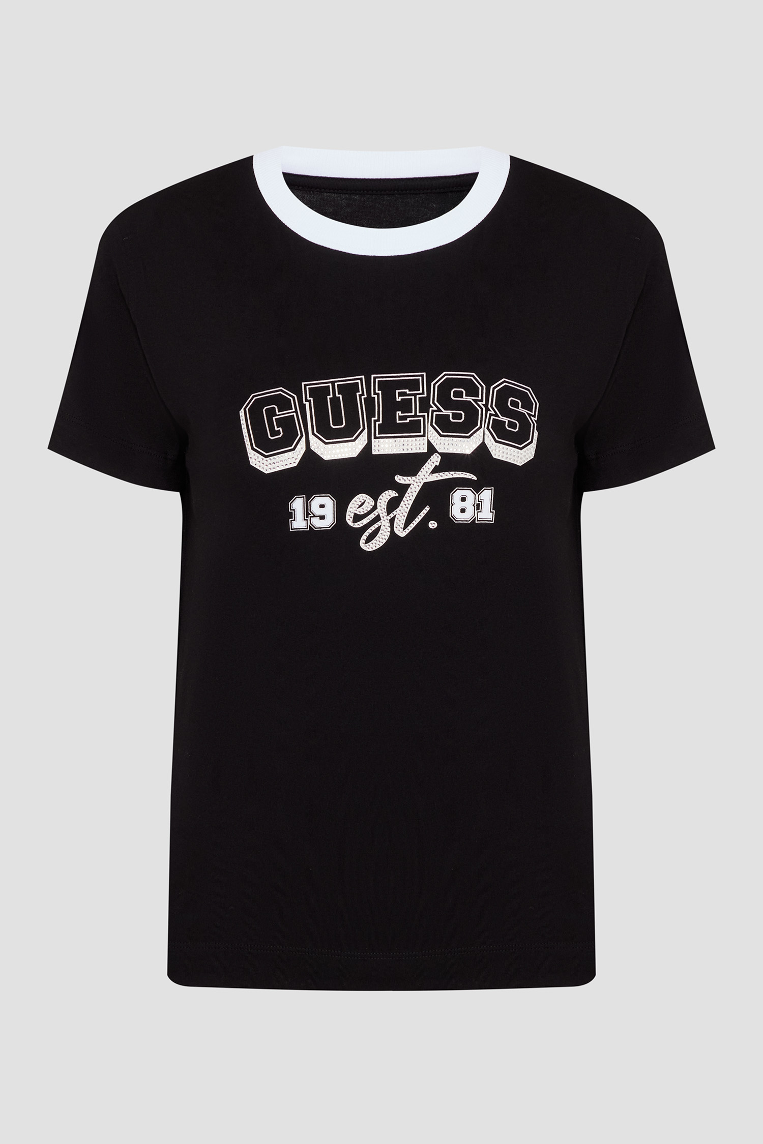 Жіноча чорна футболка Guess W5BI14.I3Z14;JBLK