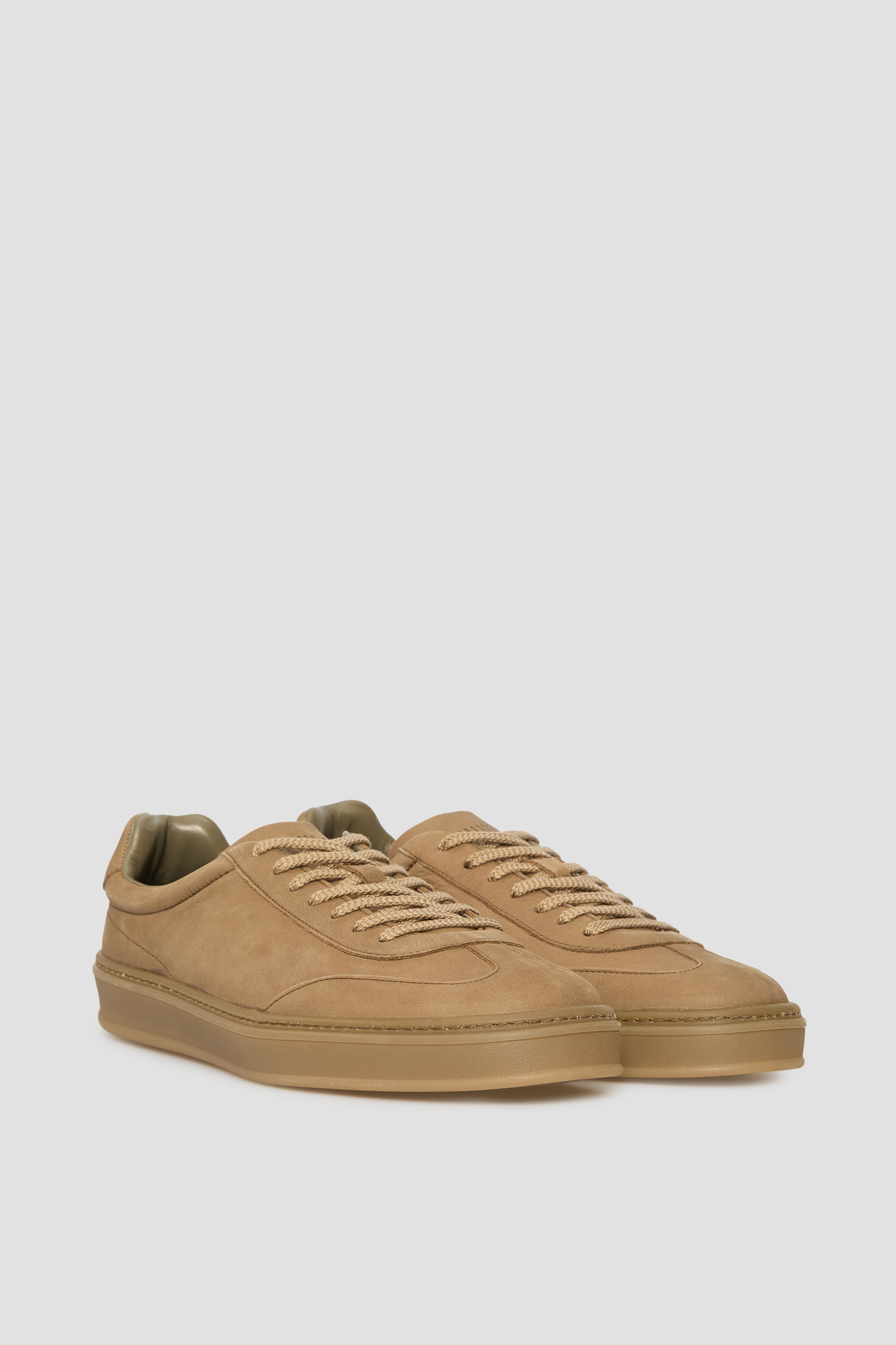 Чоловічі оливкові шкіряні снікерси BECKHAM x BOSS BOSS 50553988;252