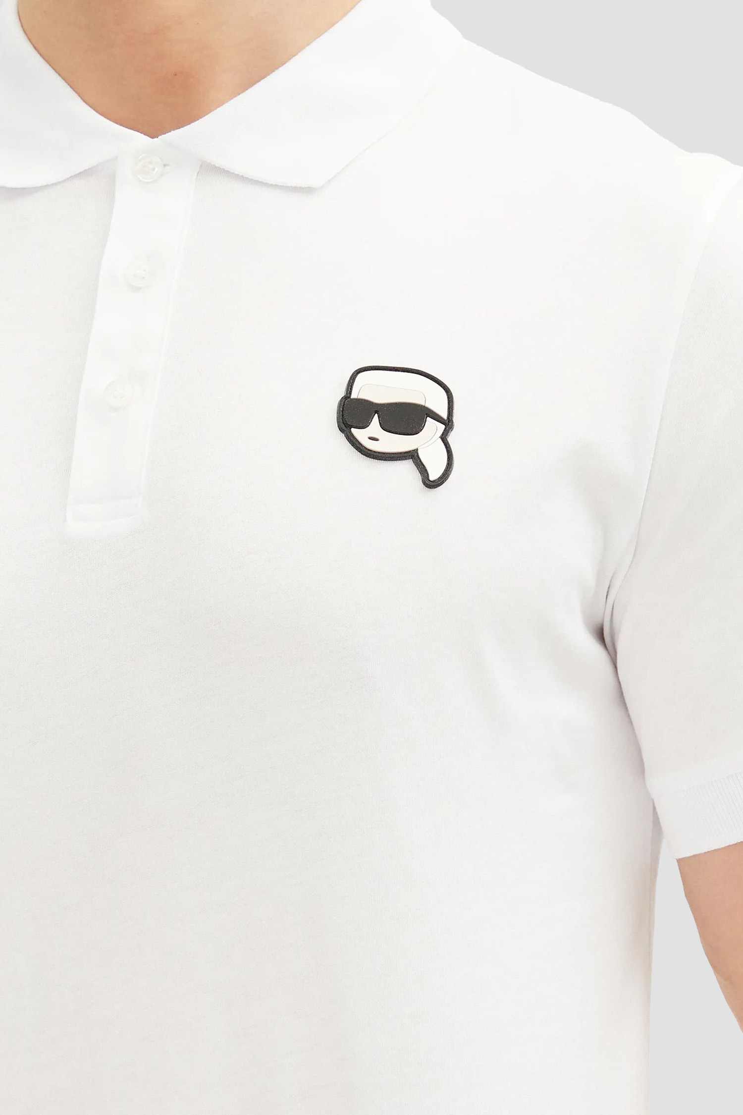 Мужское белое поло Karl Lagerfeld 500224.745710;10