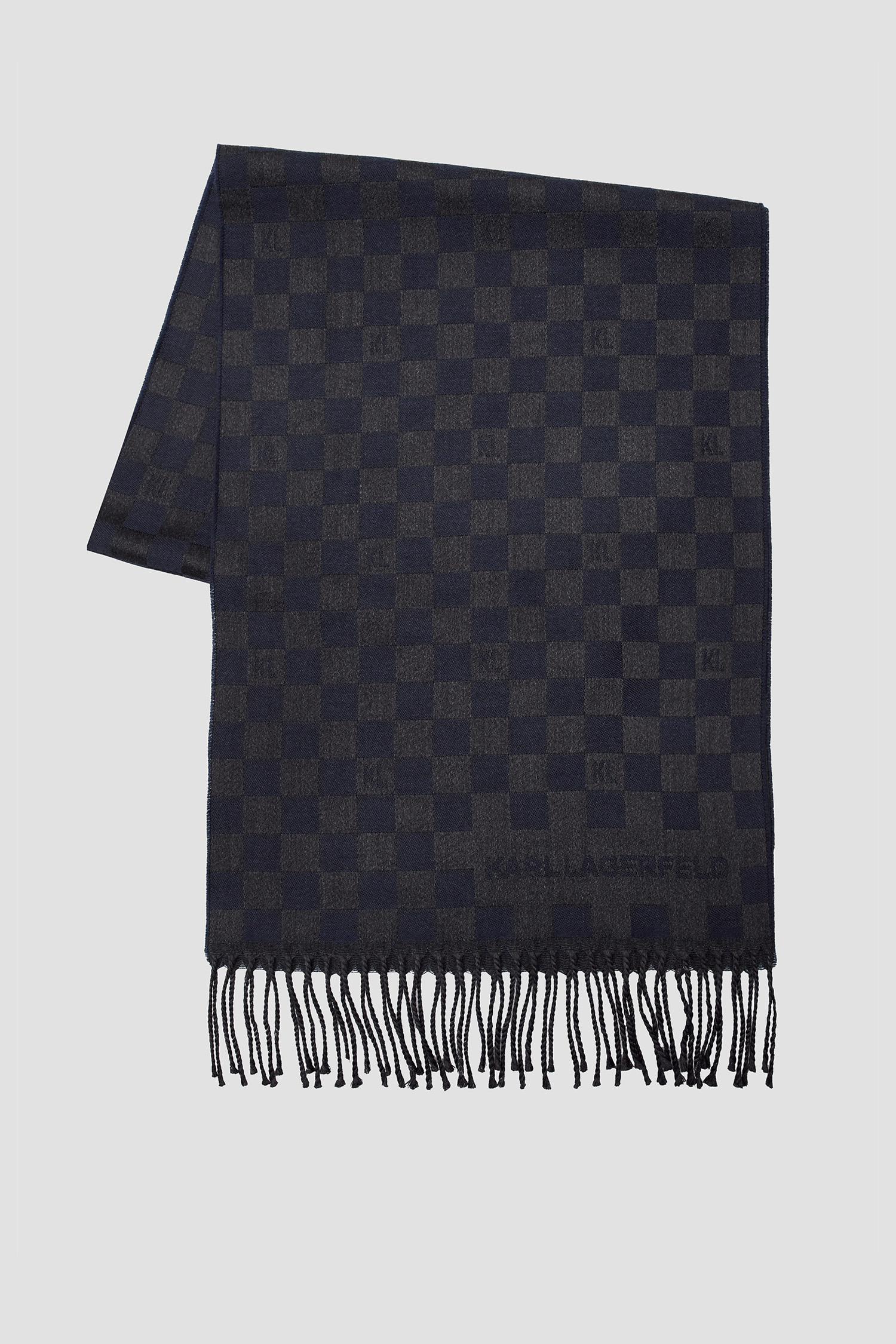 Чоловічий вовняний картатий шарф Karl Lagerfeld 544131.805001;690