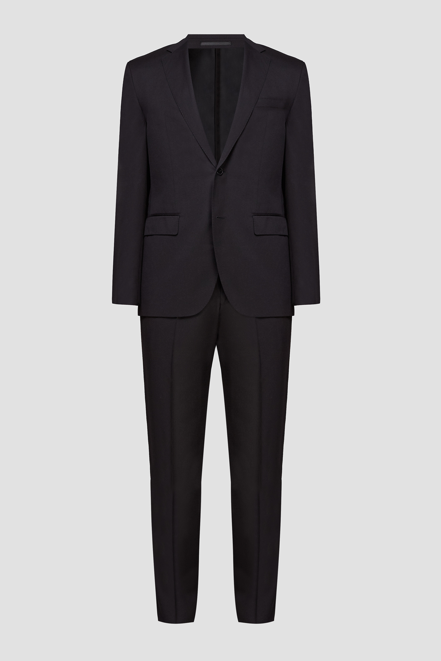 Мужской черный шерстяной костюм (пиджак, брюки) BOSS 50318521К;001
