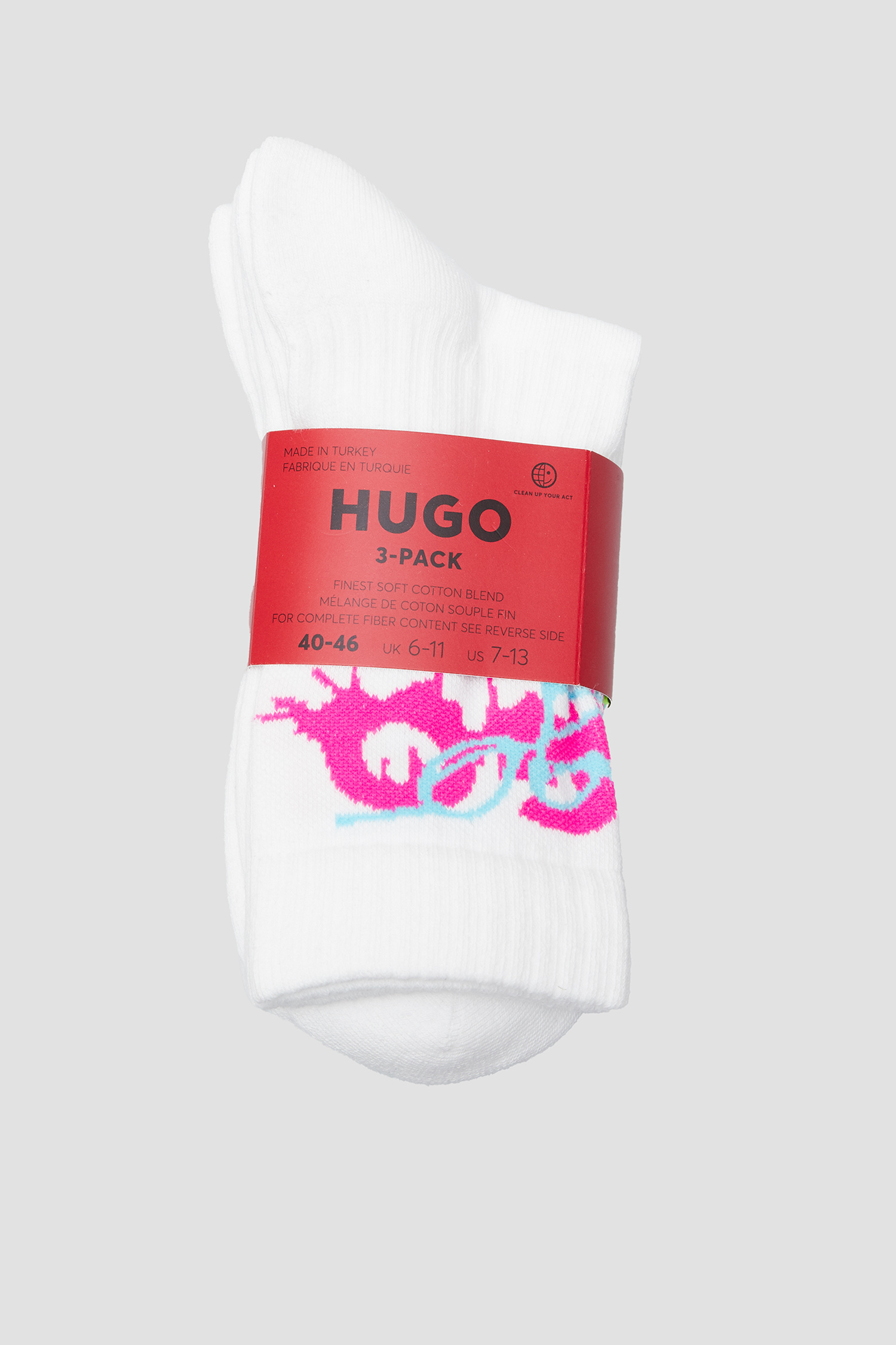 Чоловічі білі шкарпетки (3 пари) HUGO 50514954;100