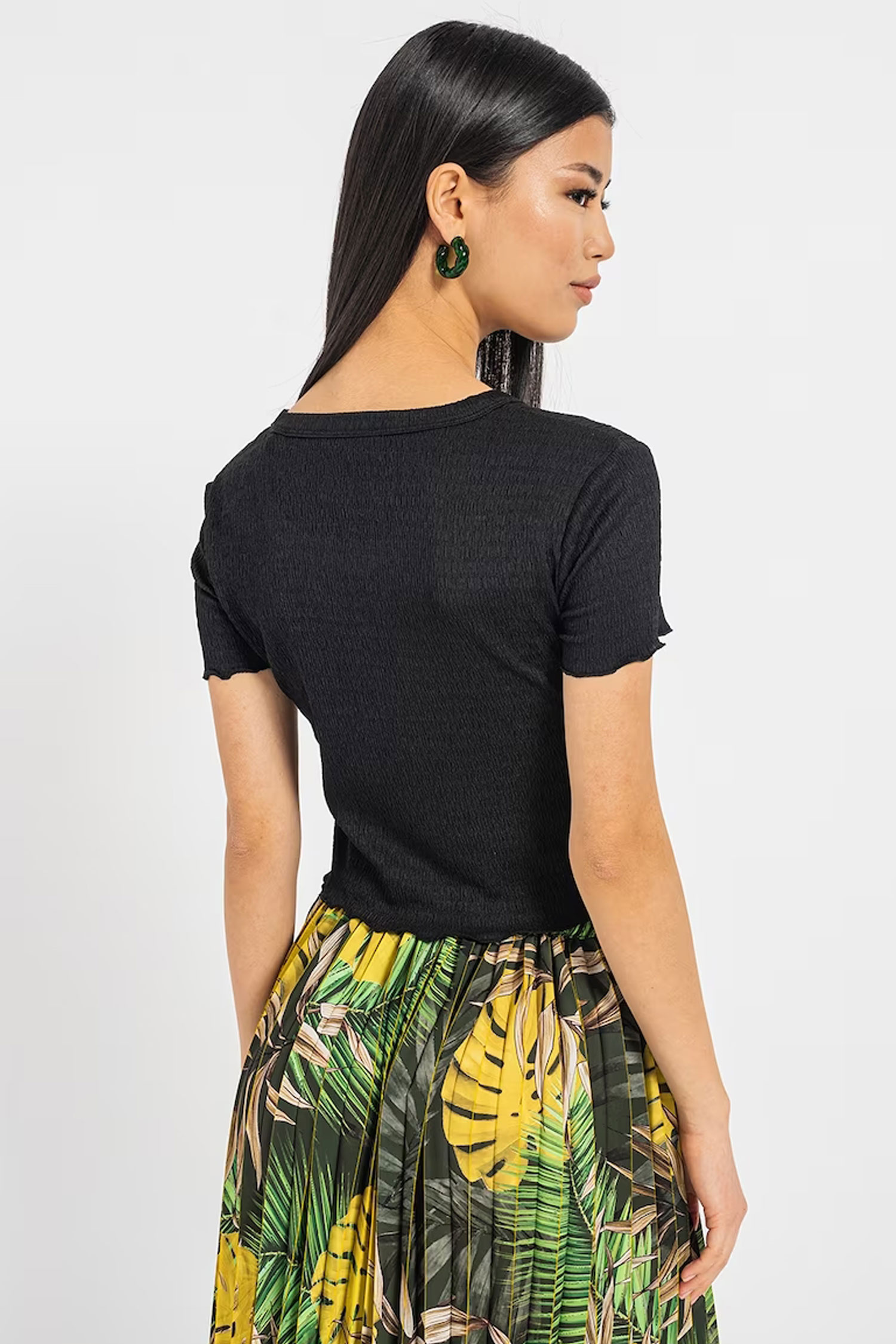 Женский черный топ Guess W3GP34.KBQI0;JBLK