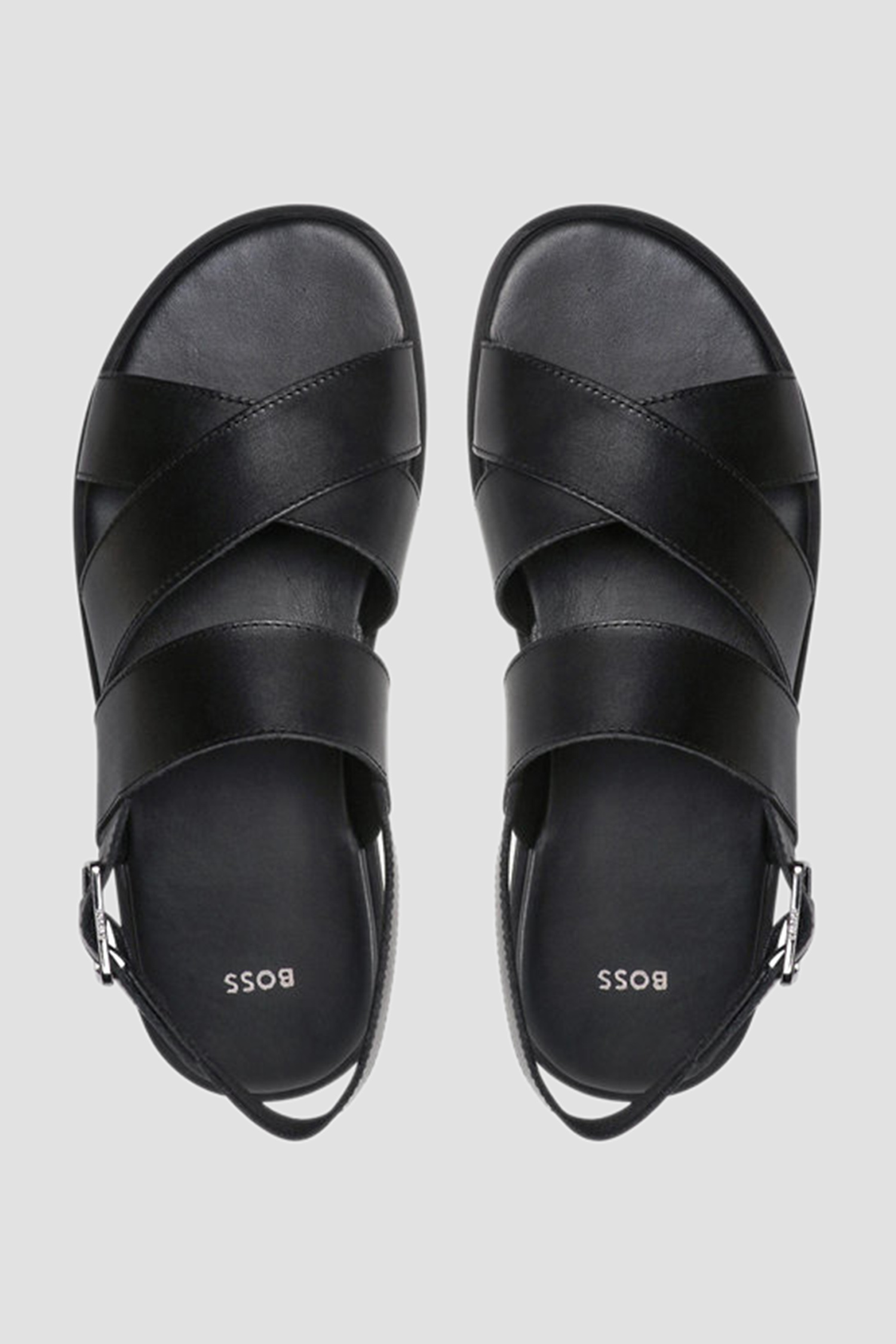 Чоловічі чорні шкіряні сандалі BOSS 50471227;001