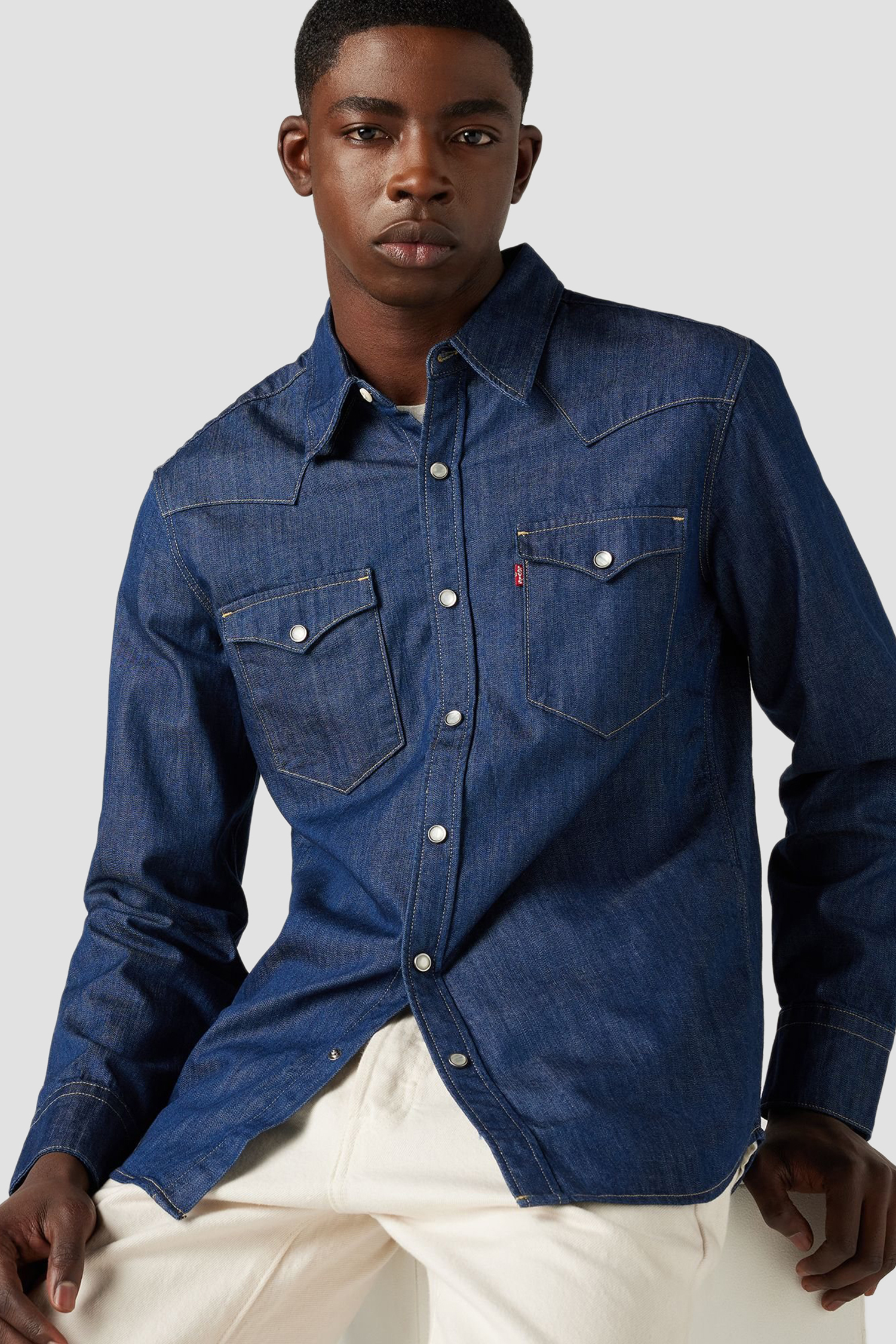 Мужская темно-синяя  джинсовая рубашка Levi’s® 85744;0000