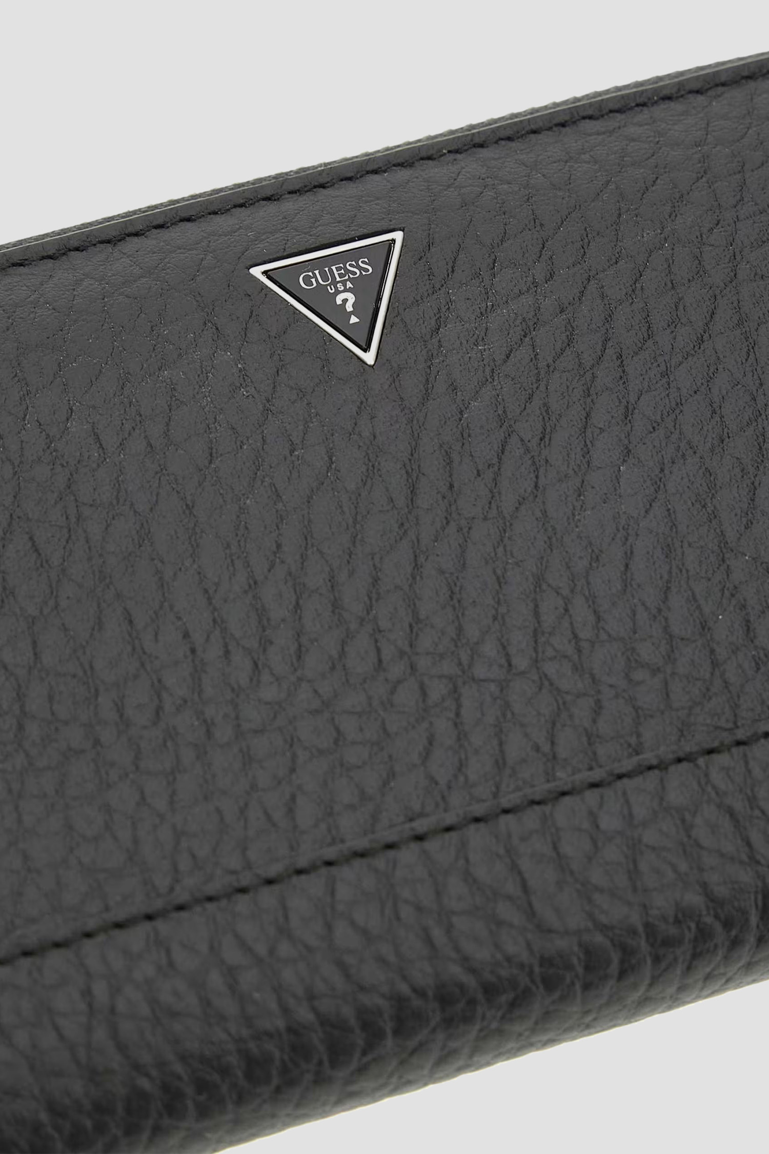 Мужской черный кожаный кошелек Guess SMBAGR.LEA28;BLA