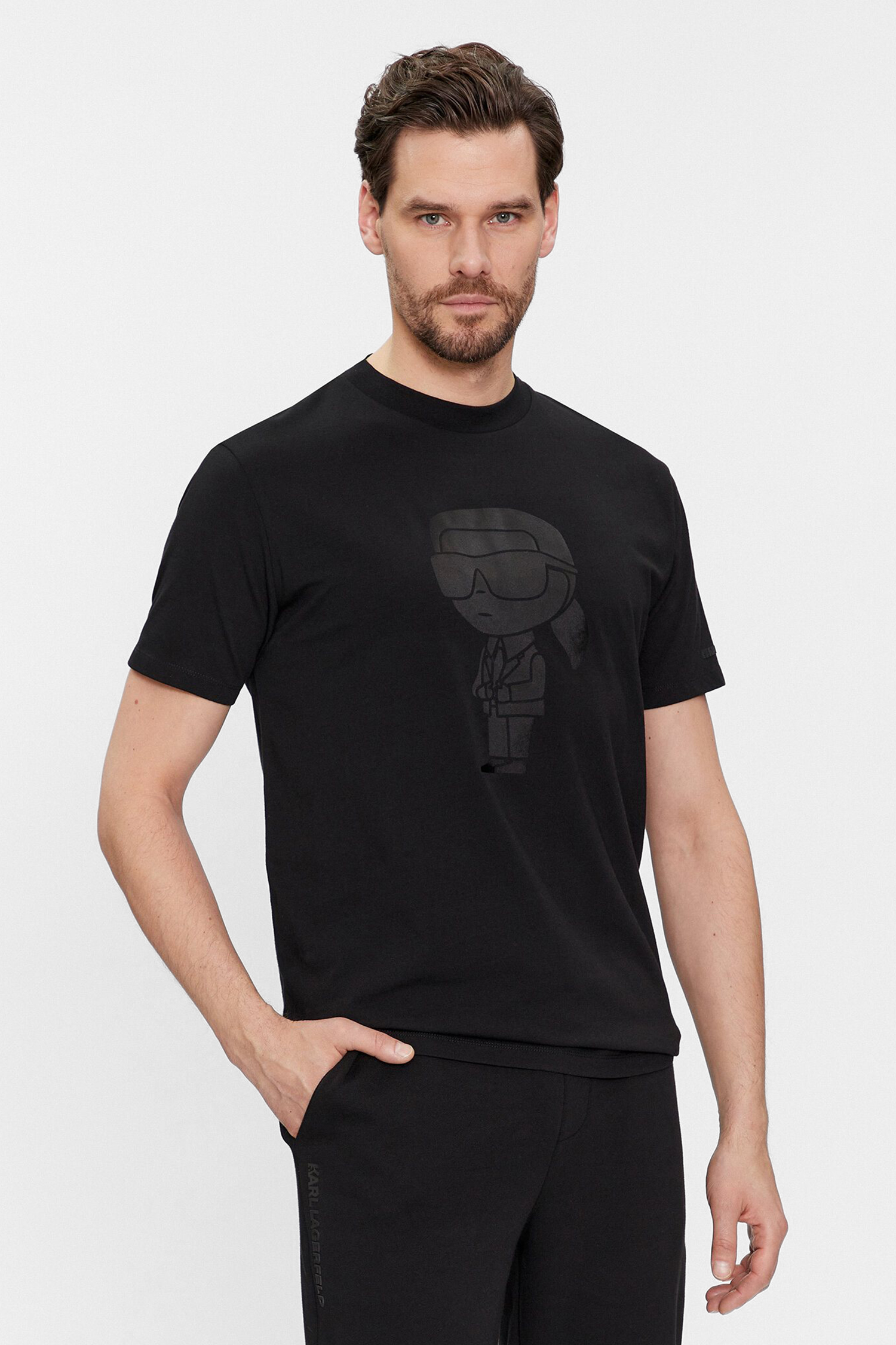 Мужская черная футболка Karl Lagerfeld 541221.755400;990