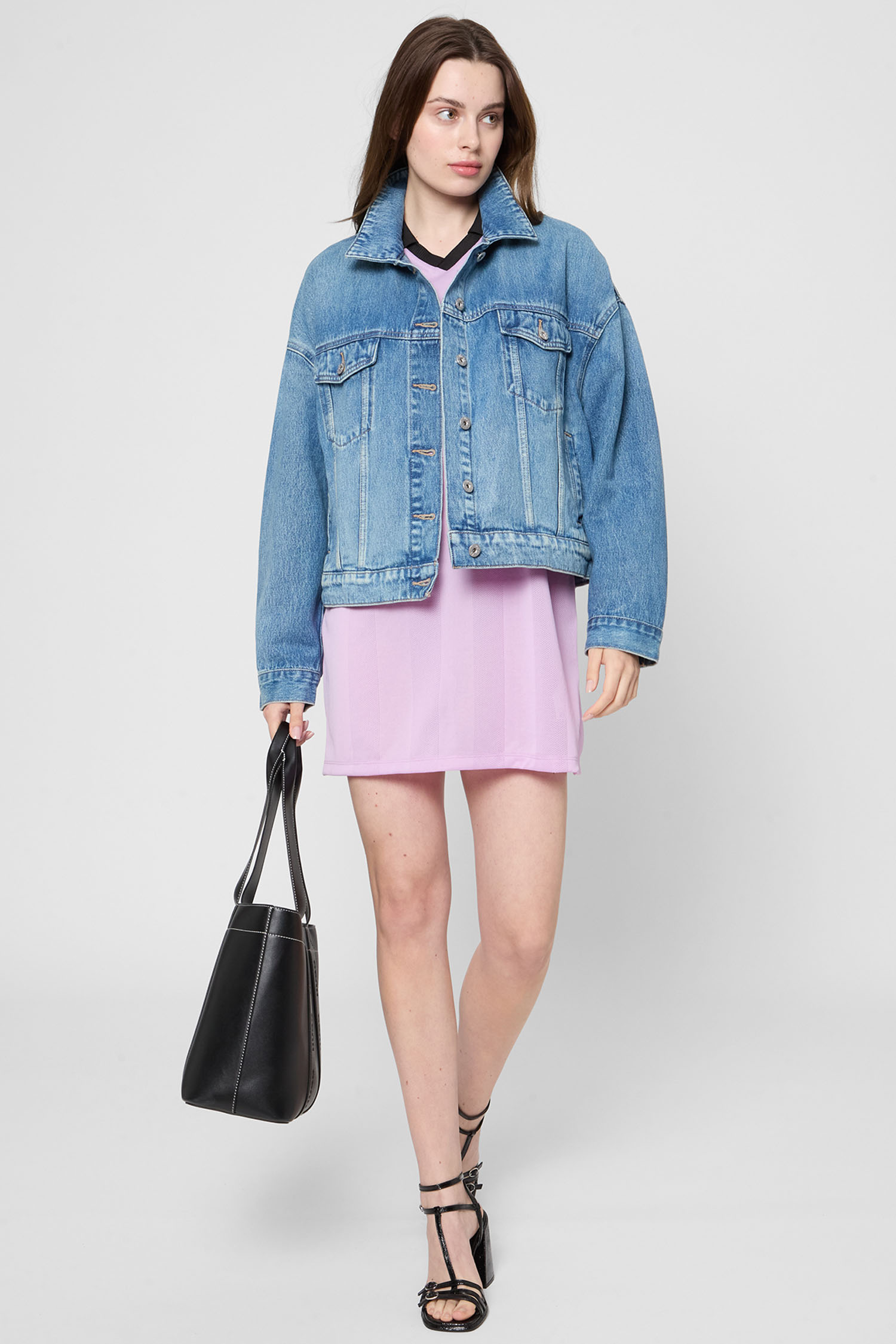 Женская синяя джинсовая куртка HUGO BLUE 50541559;428