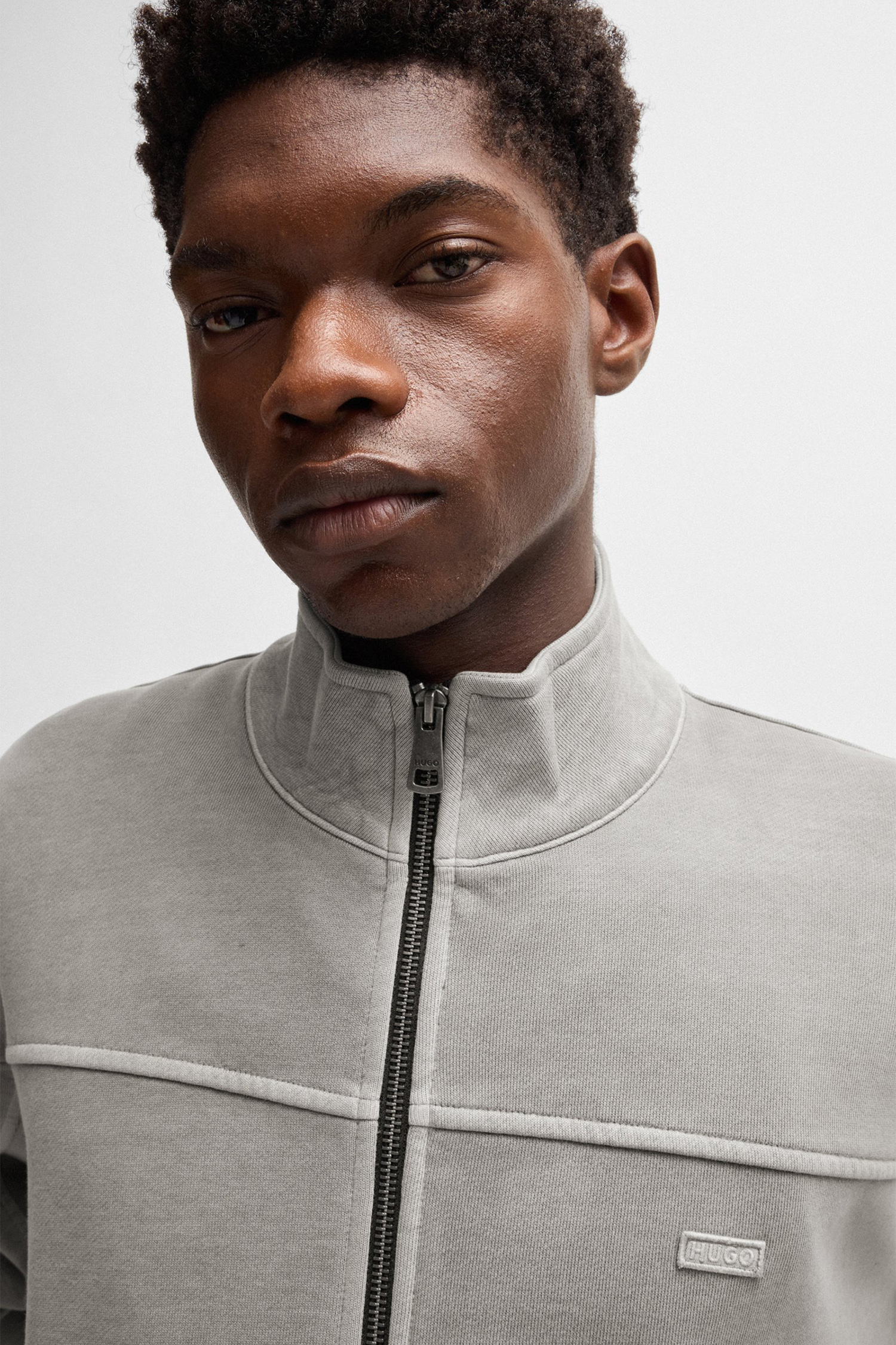Мужская серая спортивная кофта HUGO BLUE 50538672;001