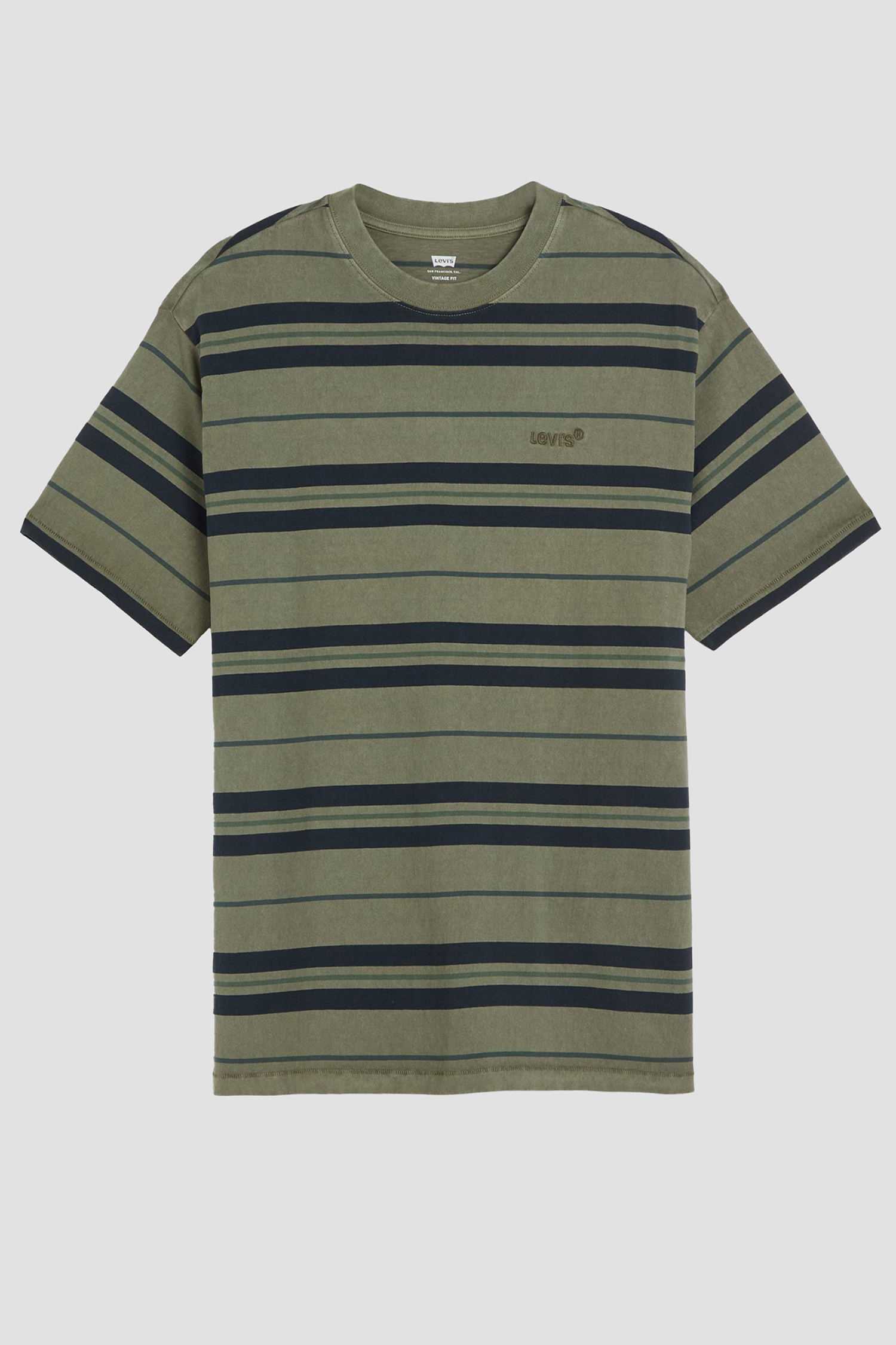 Мужская зеленая футболка в полоску Levi’s® A0637;0143