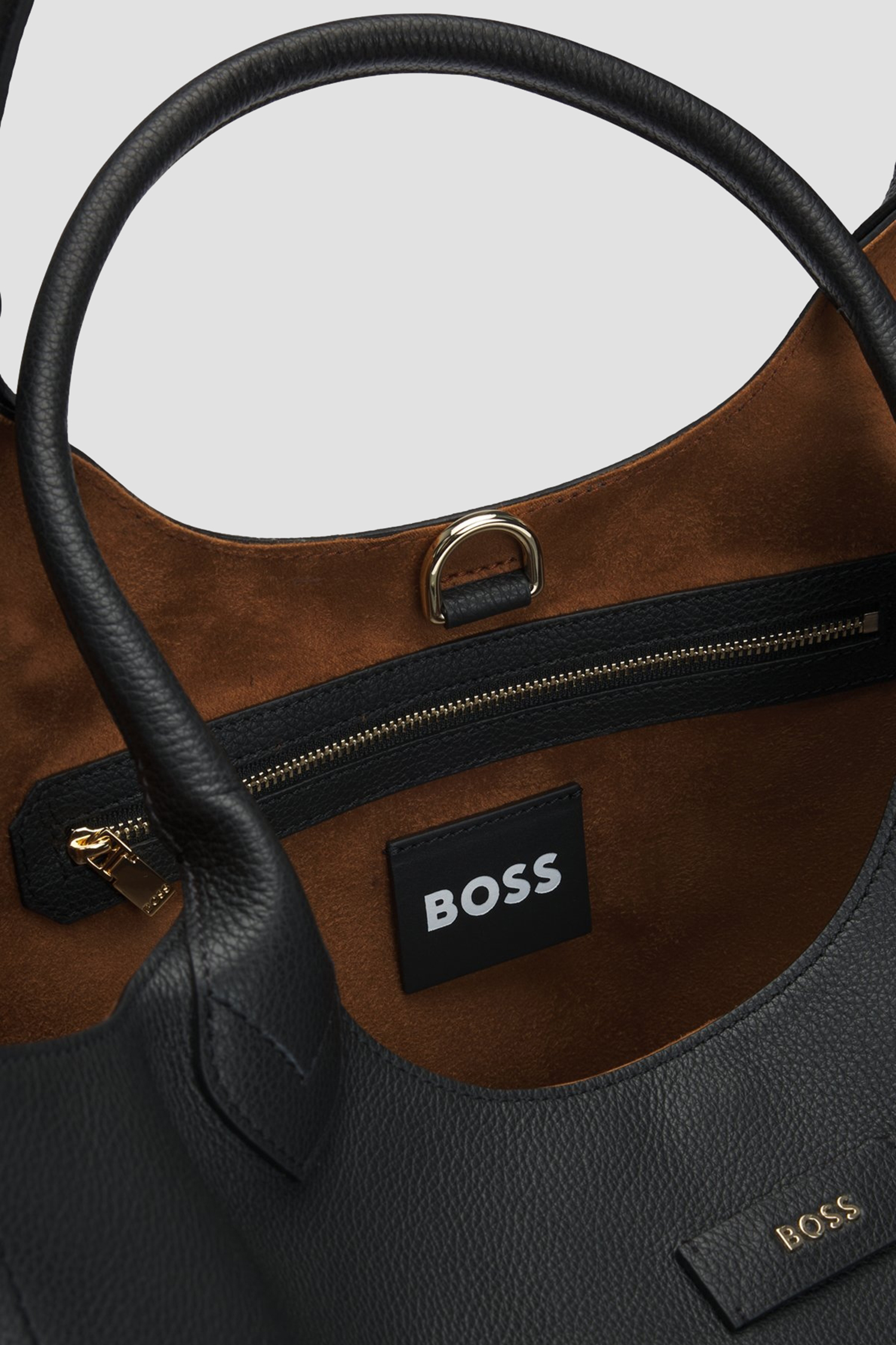 Жіноча чорна шкіряна сумка BOSS 50536554;001