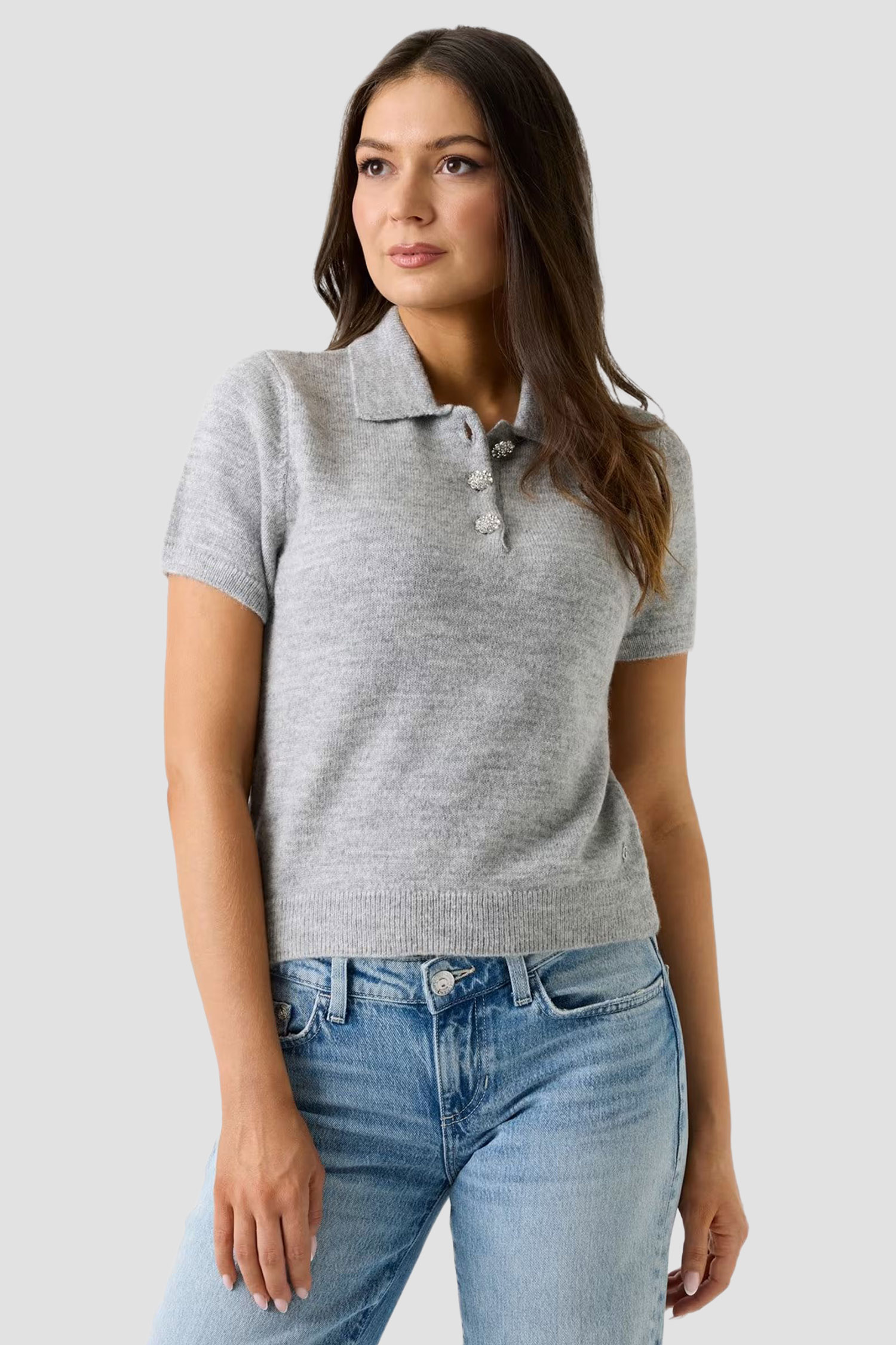 Жіноче сіре поло Guess W6RR34.Z4382;LMGY