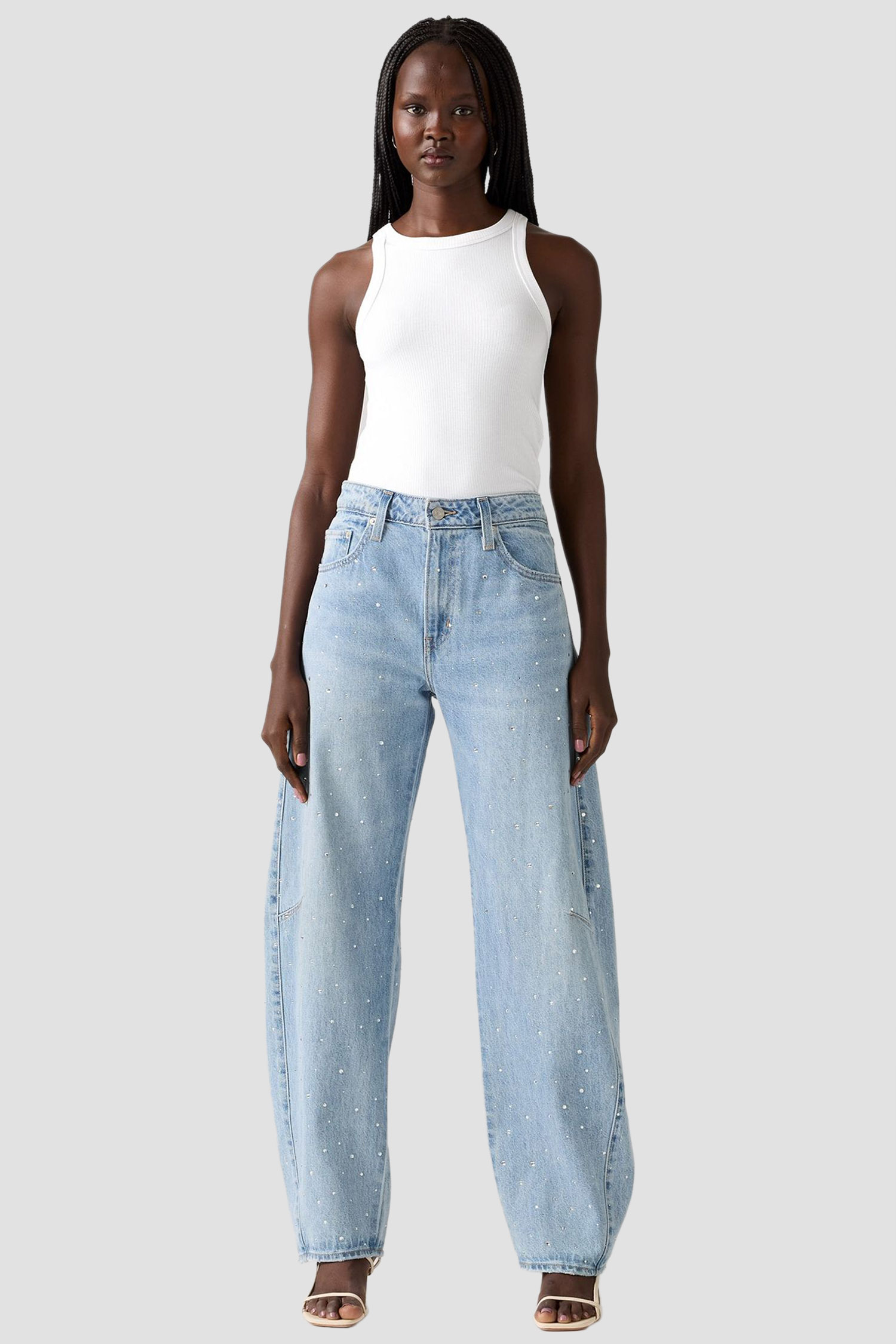 Женские голубые джинсы Baggy Dad Barrel Levi’s® 0039A;0007