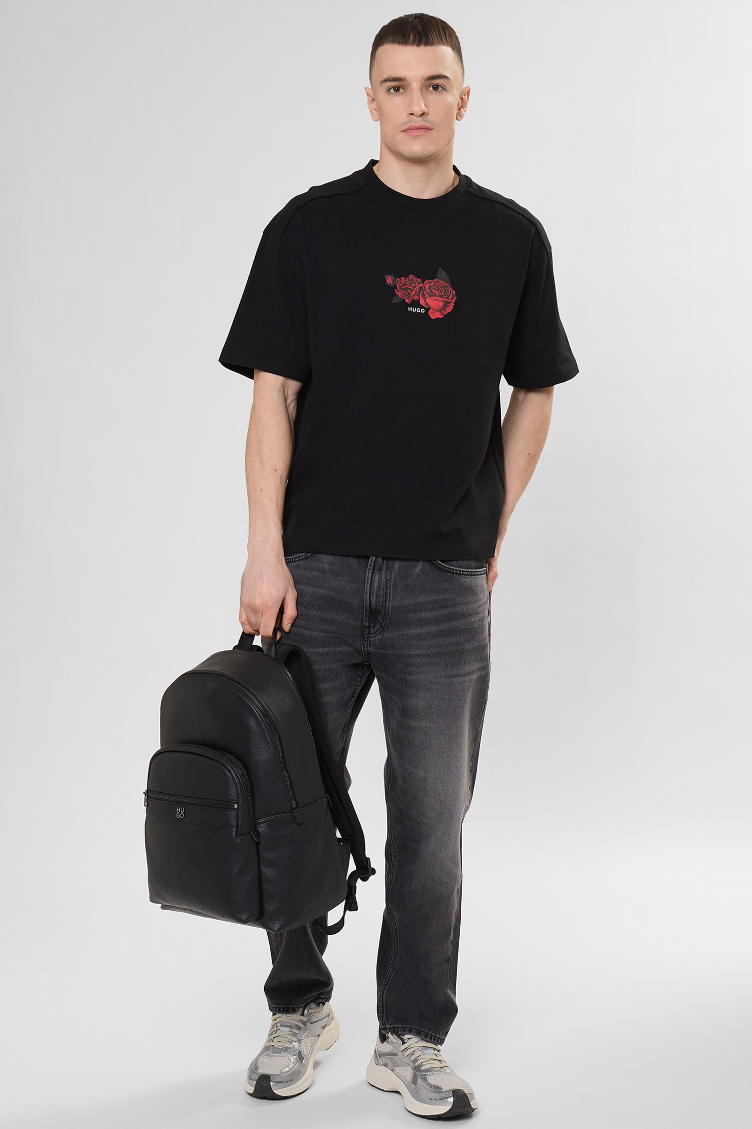 Чоловіча чорна футболка HUGO 50564642;001