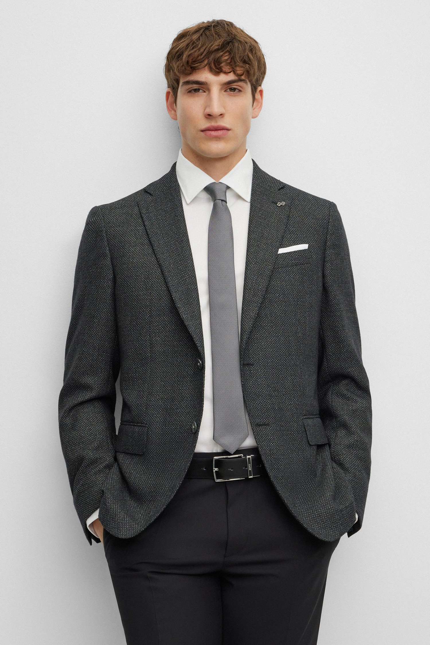 Мужская белая рубашка BOSS 50469345;100