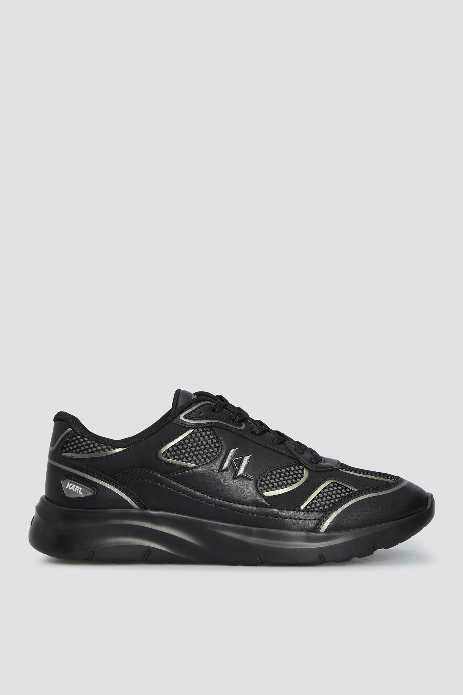 Мужские черные кожаные кроссовки Karl Lagerfeld 541475.855022;990