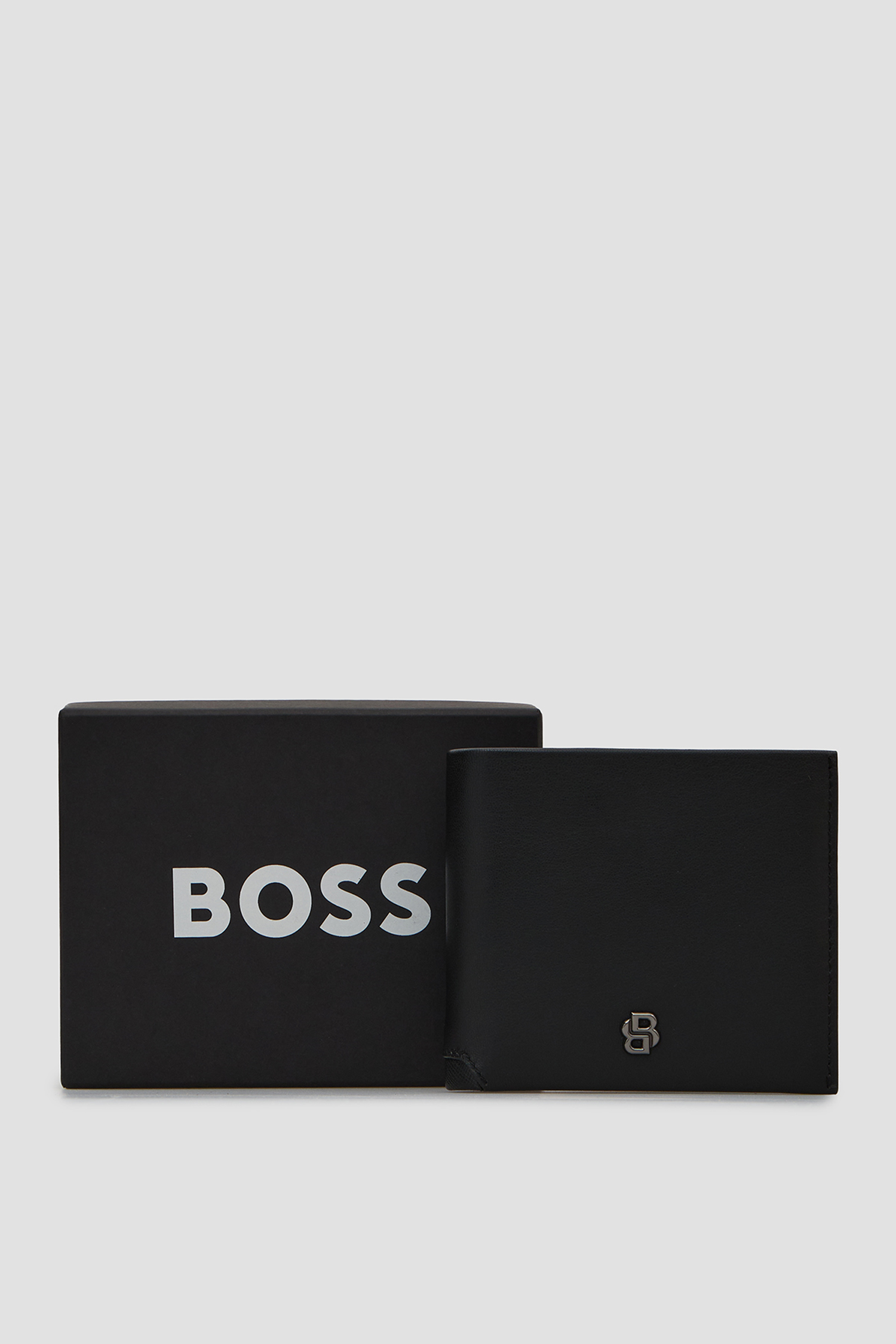 Мужской черный кожаный кошелек BOSS 50568403;001