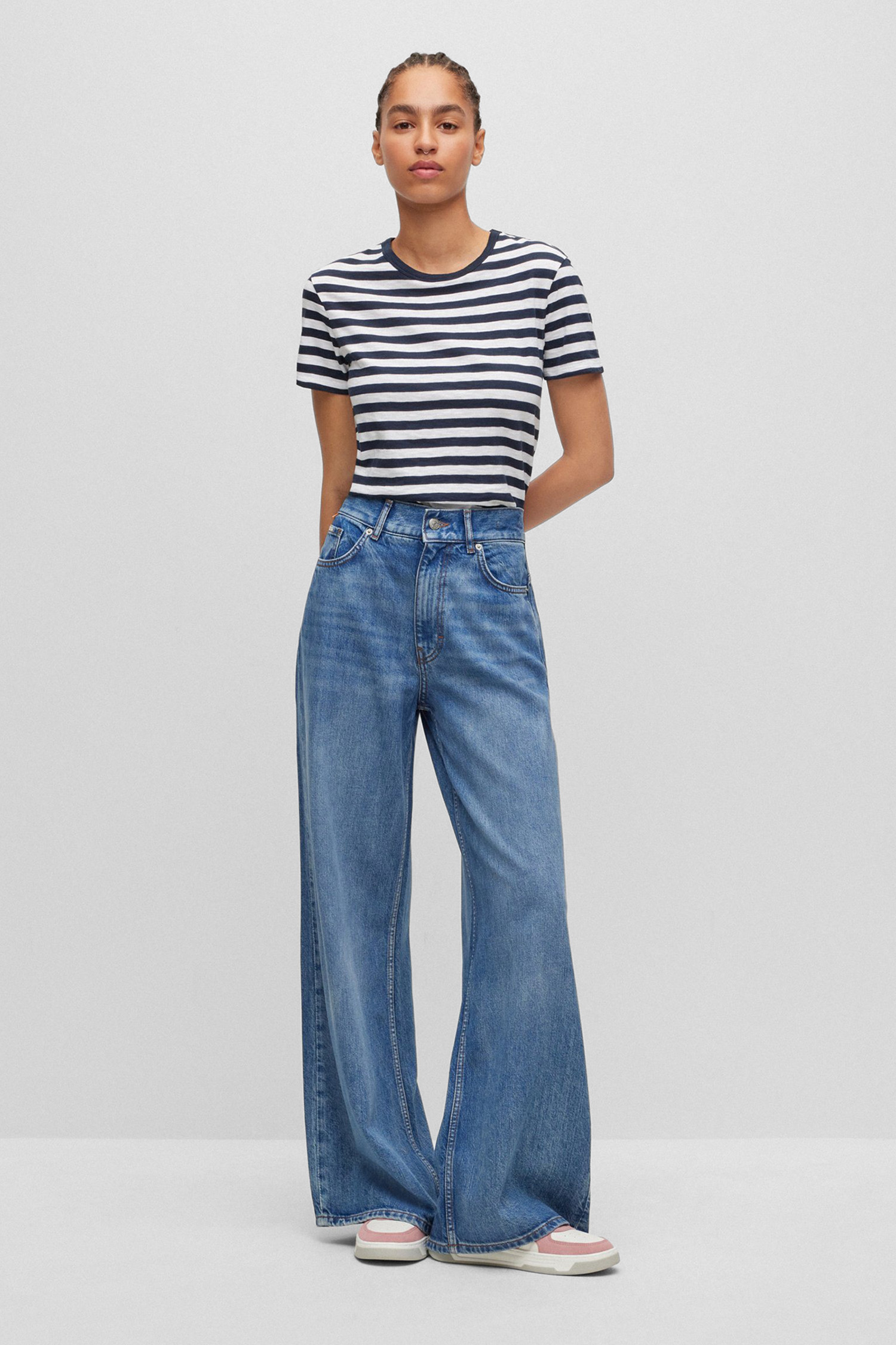 Женская футболка в полоску BOSS 50504192;992