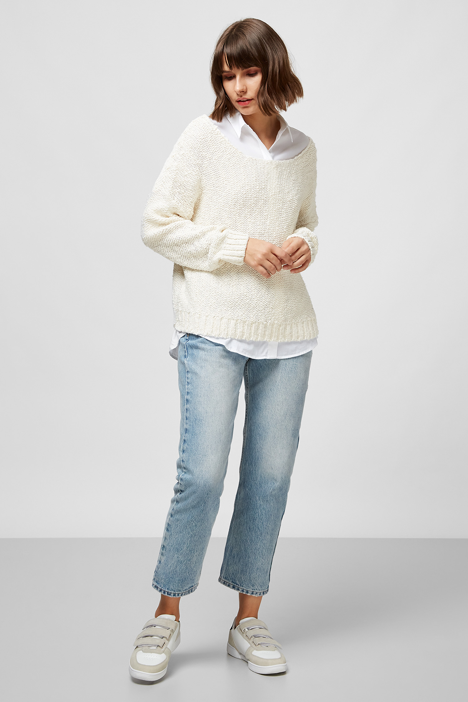 Женский белый пуловер SuperDry W6110042A;39E