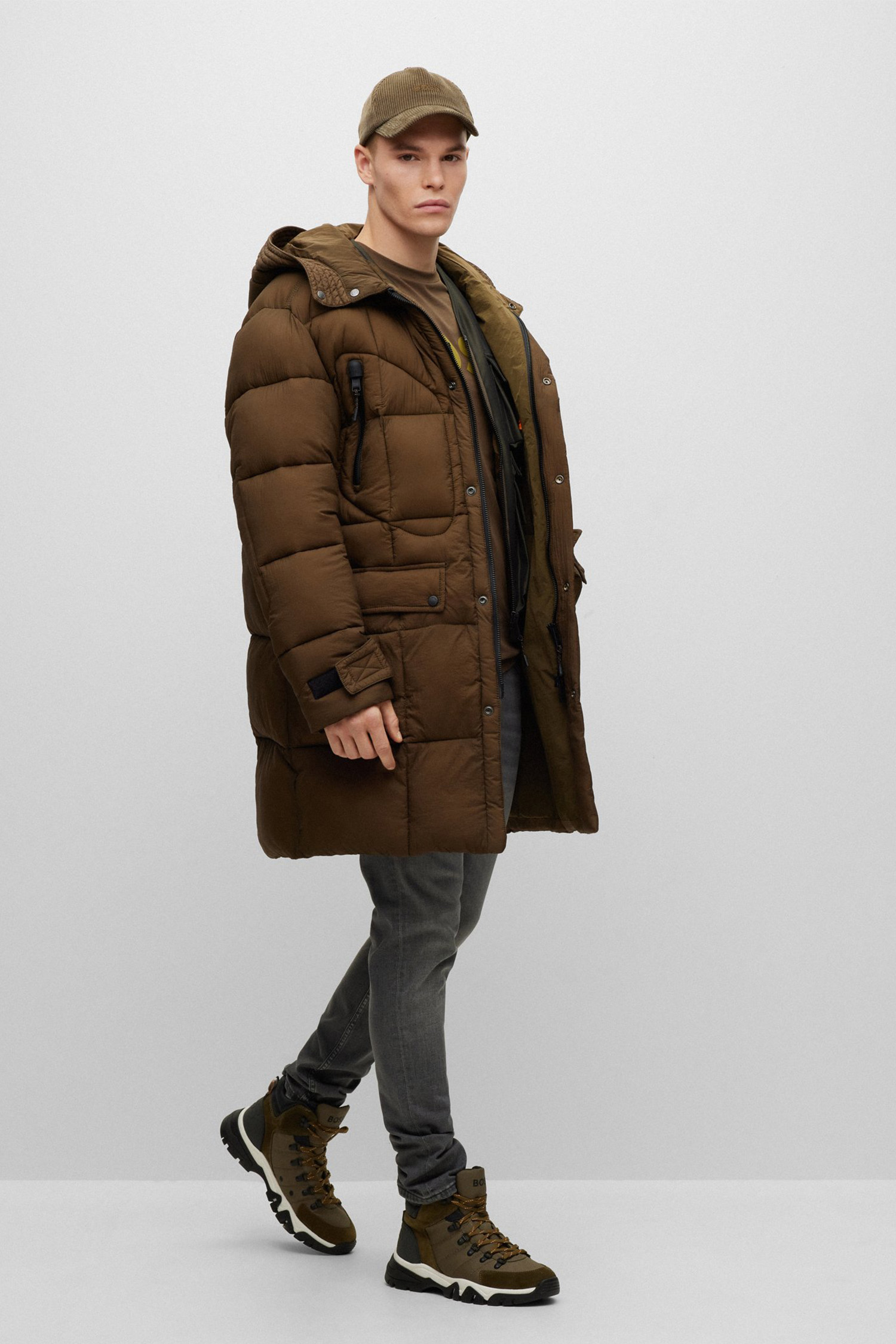 Чоловіча коричнева парка BOSS 50473879;308