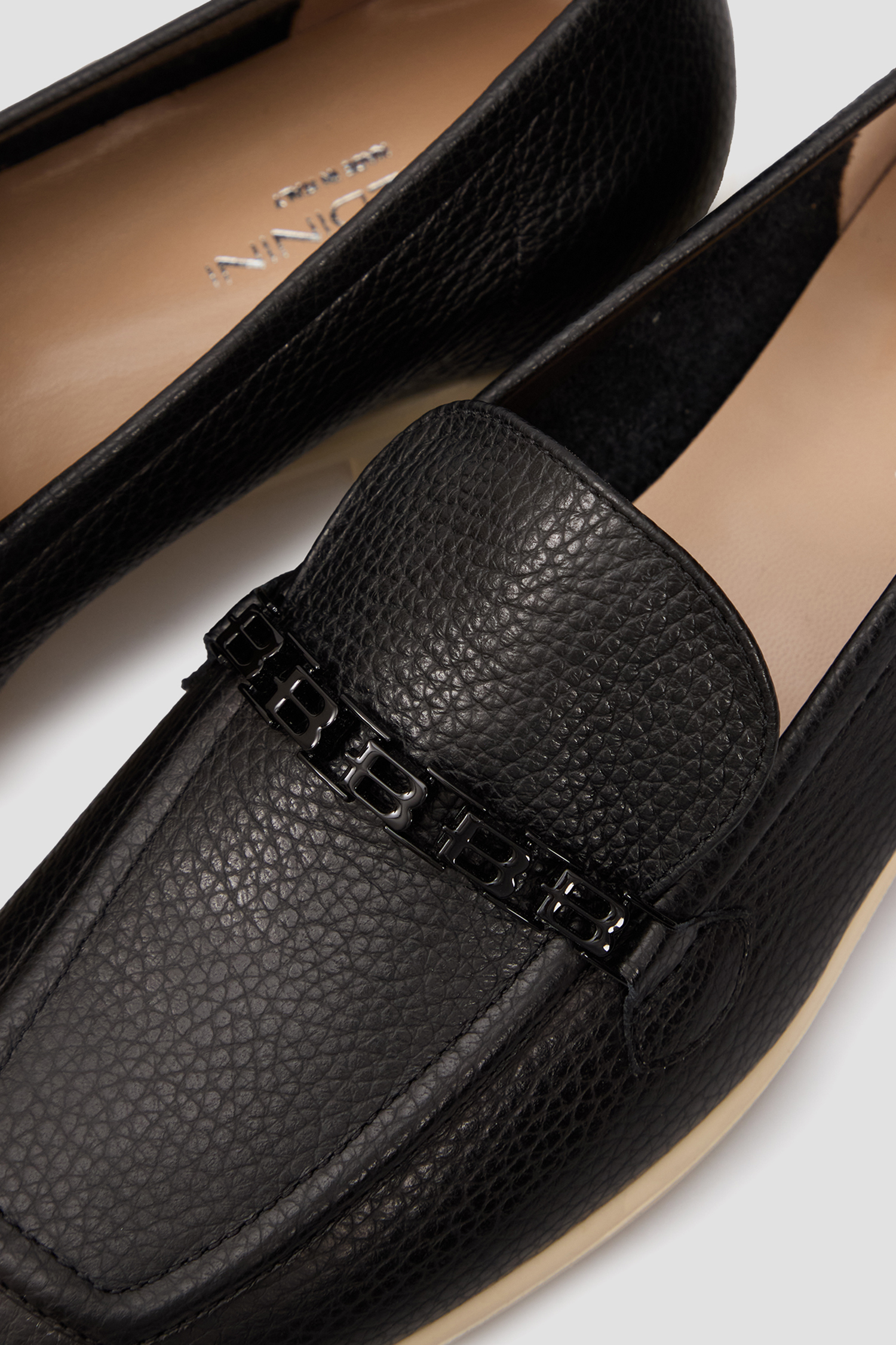 Жіночі чорні шкіряні лофери BALDININI D5E324S1BOTT;0000