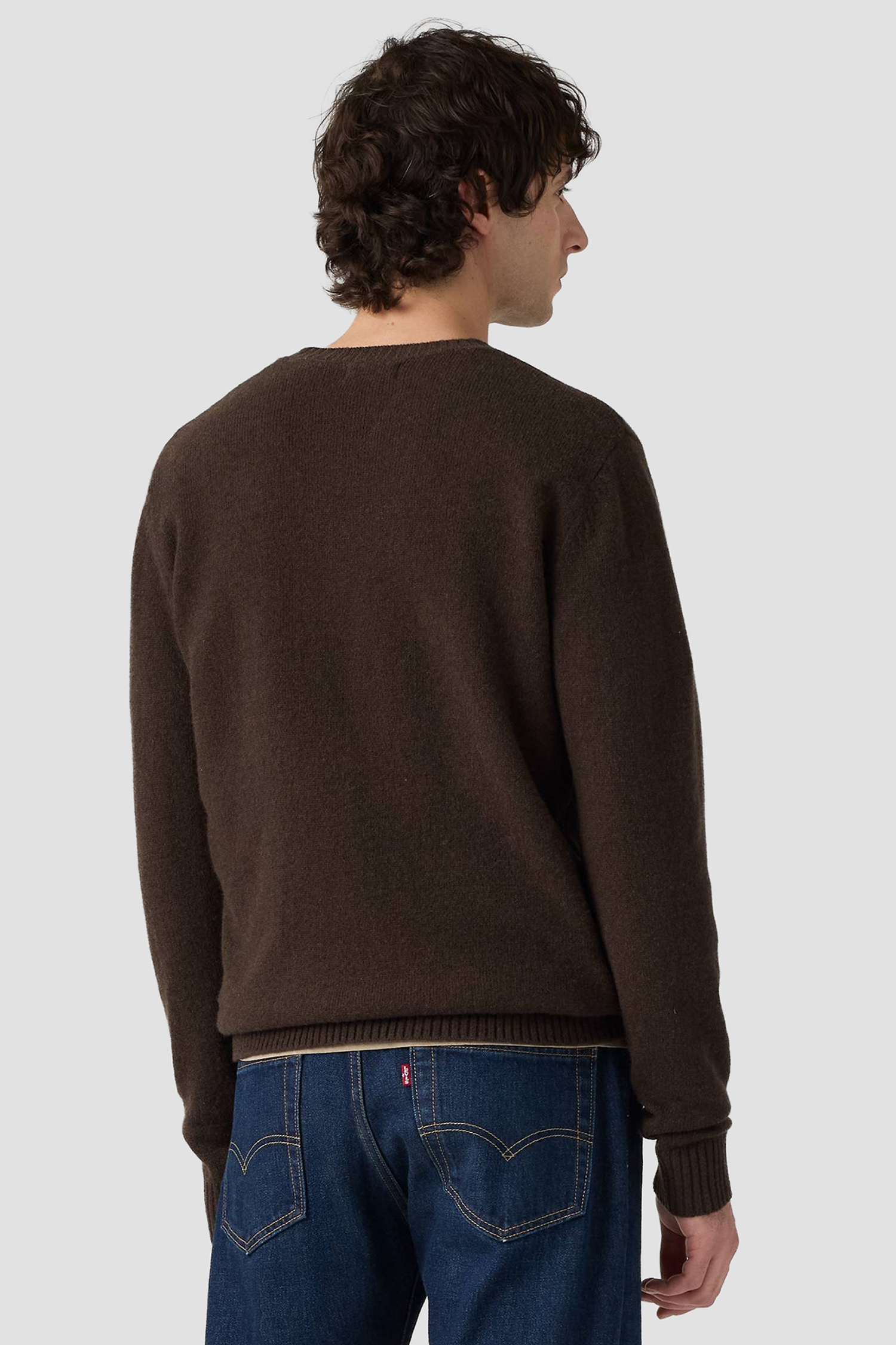 Мужской темно-коричневый шерстяной джемпер Levi’s® A4320;0033