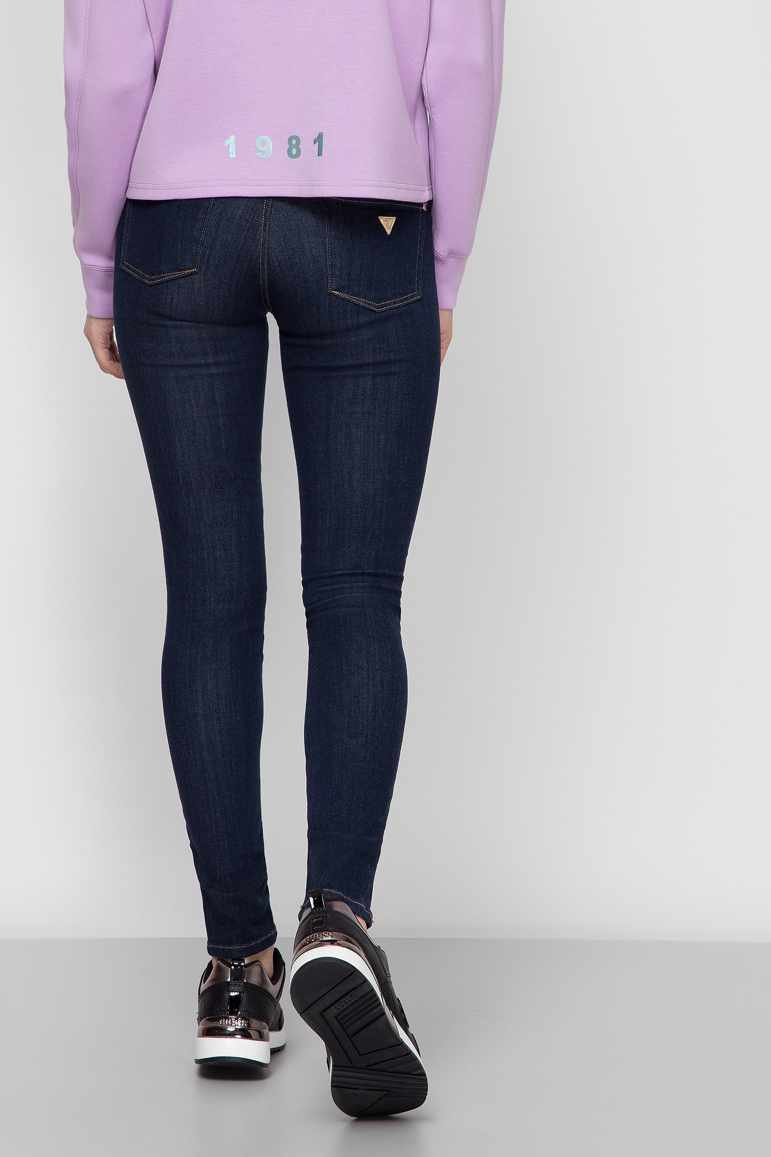 Женские темно-синие джинсы Annette Skinny High Guess W0GA99.D32J5;ECFD
