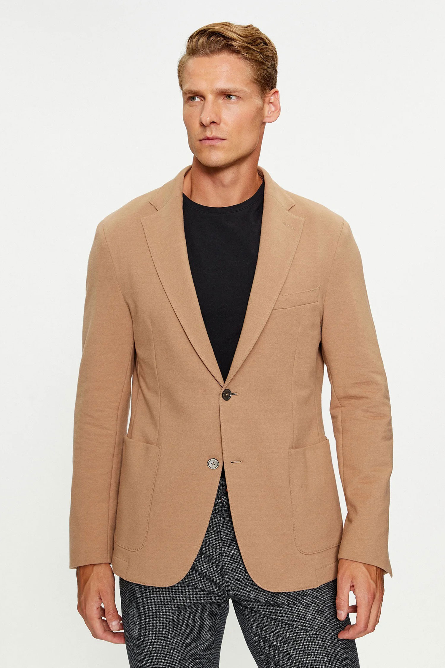 Чоловічий бежевий блейзер BOSS 50497272;260