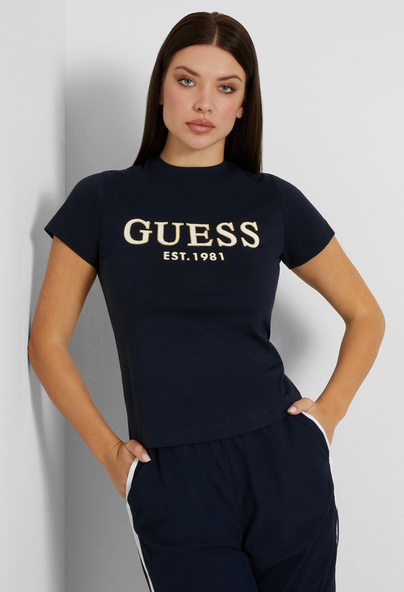 Женская черная футболка Guess V4GI01.I3Z14;A71W — Ultrashop