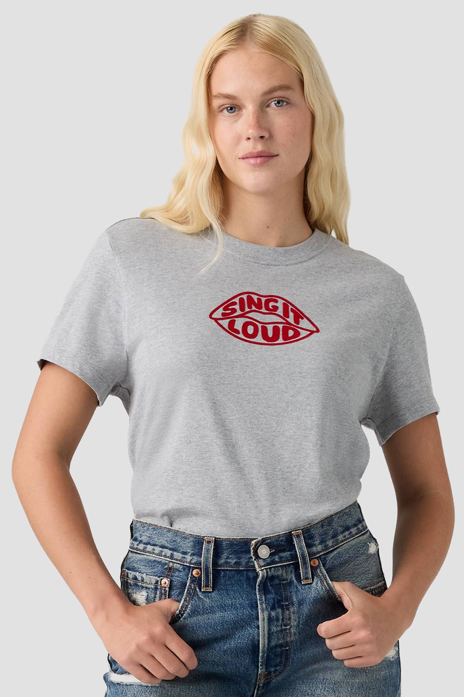 Жіноча сіра футболка Levi’s® 005GV;0068