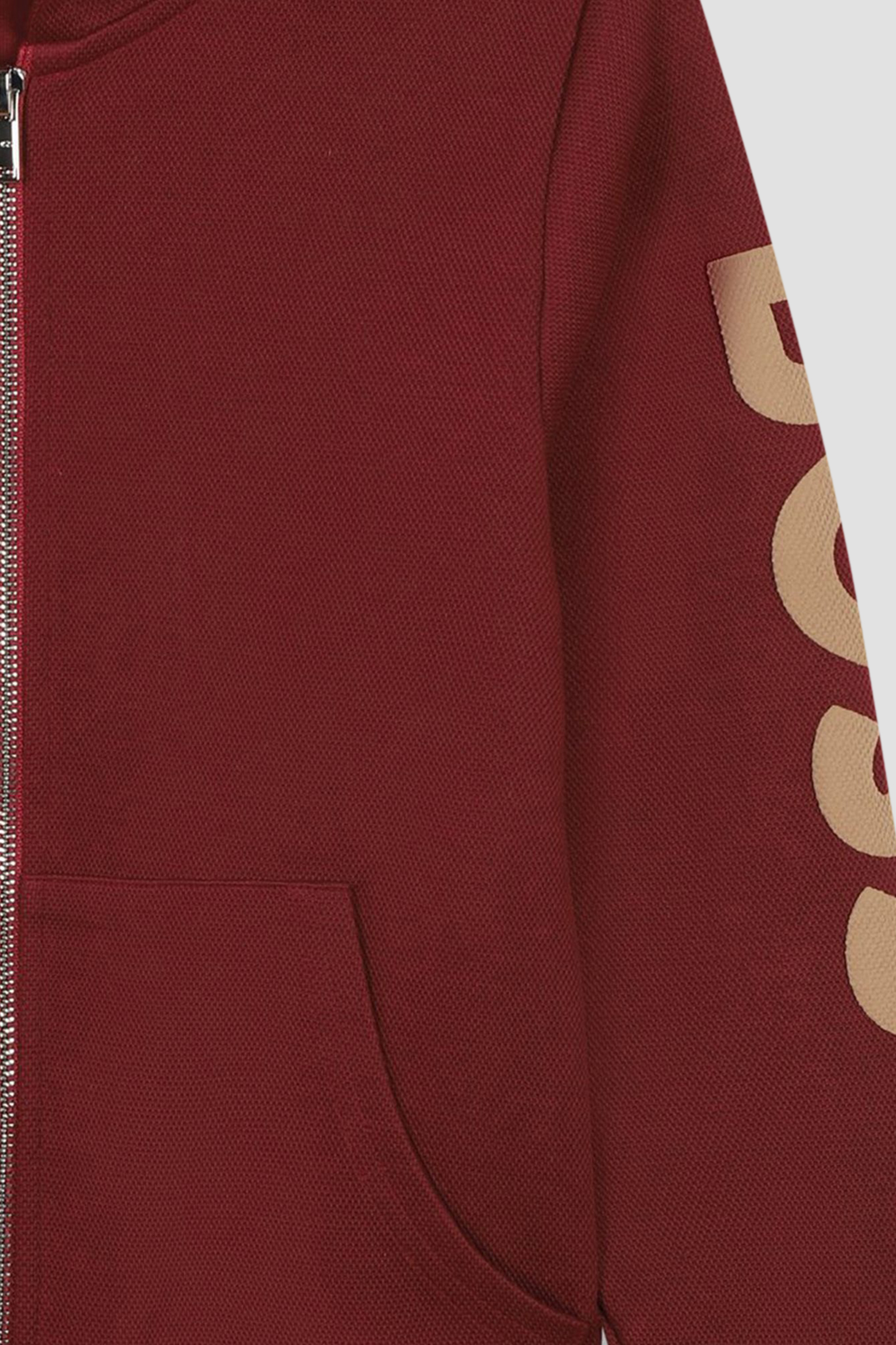 Дитяча бордова кофта на блискавці BOSS kids J51127;95L