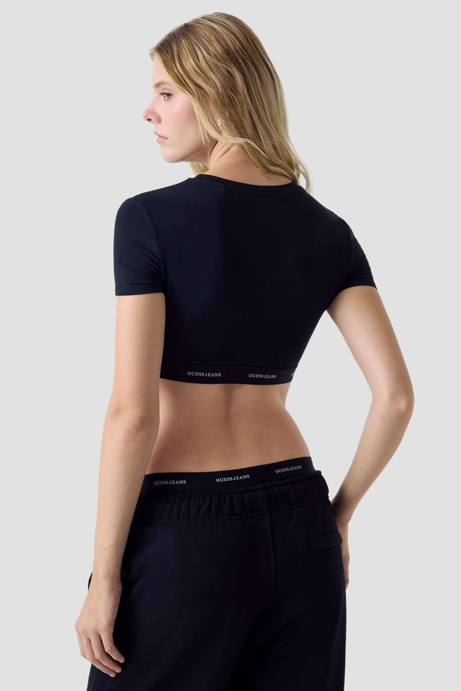 Жіночий чорний топ Guess Jeans W5YZ02.KBBU1;JBLK