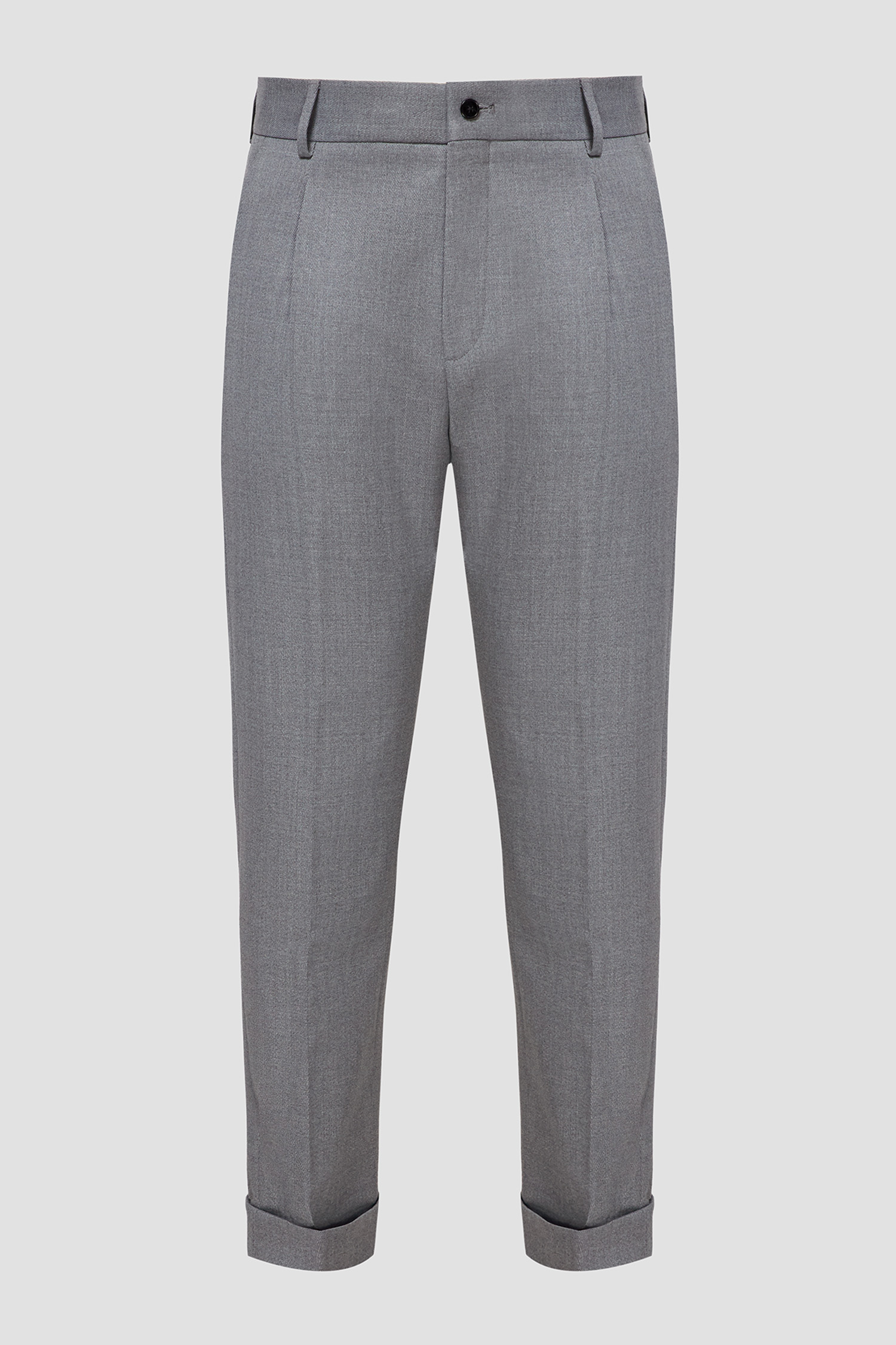 Мужские серые шерстяные брюки HUGO 50456453;036