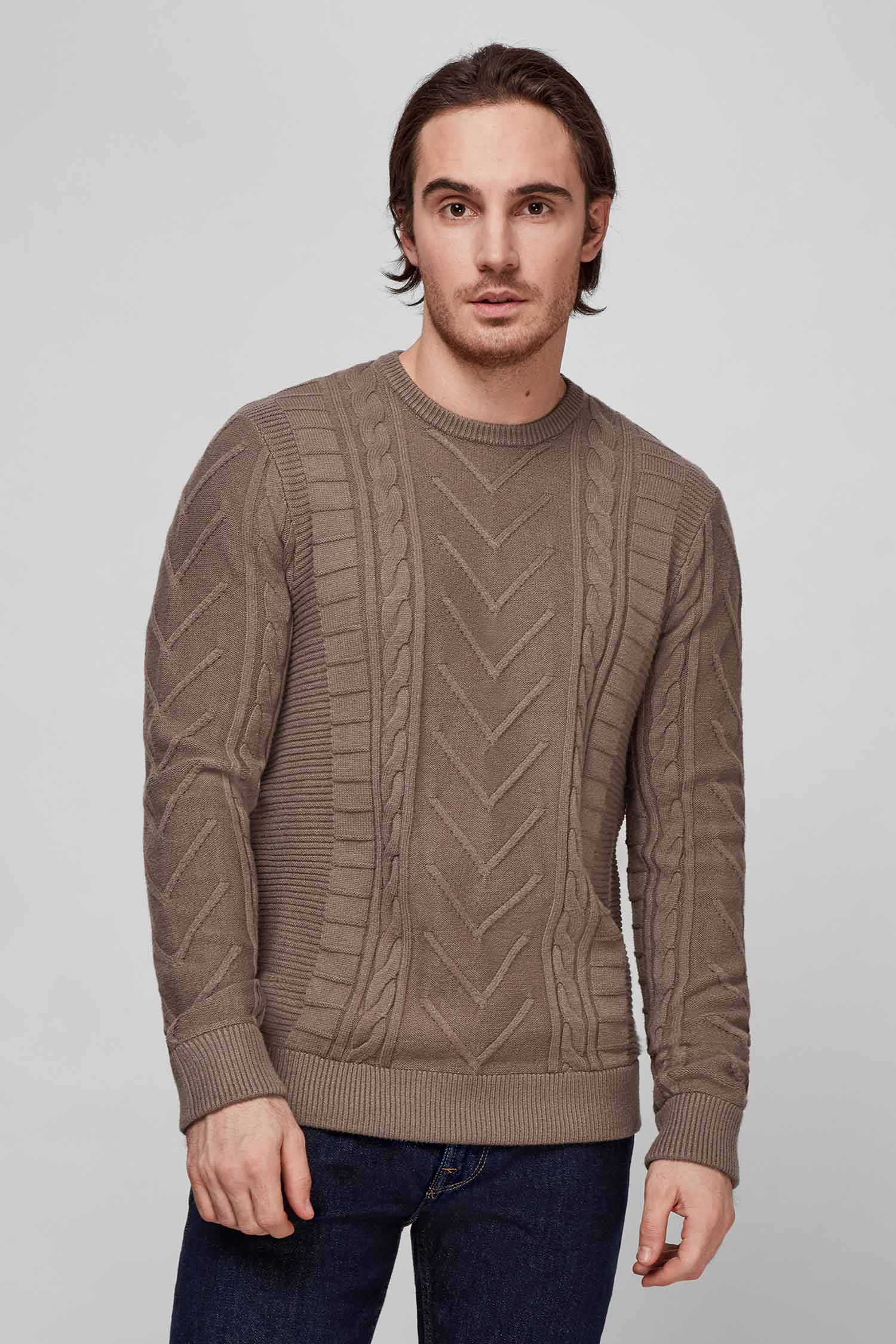 Чоловічий коричневий светр Guess M1BR10.Z2MK1;G1EC