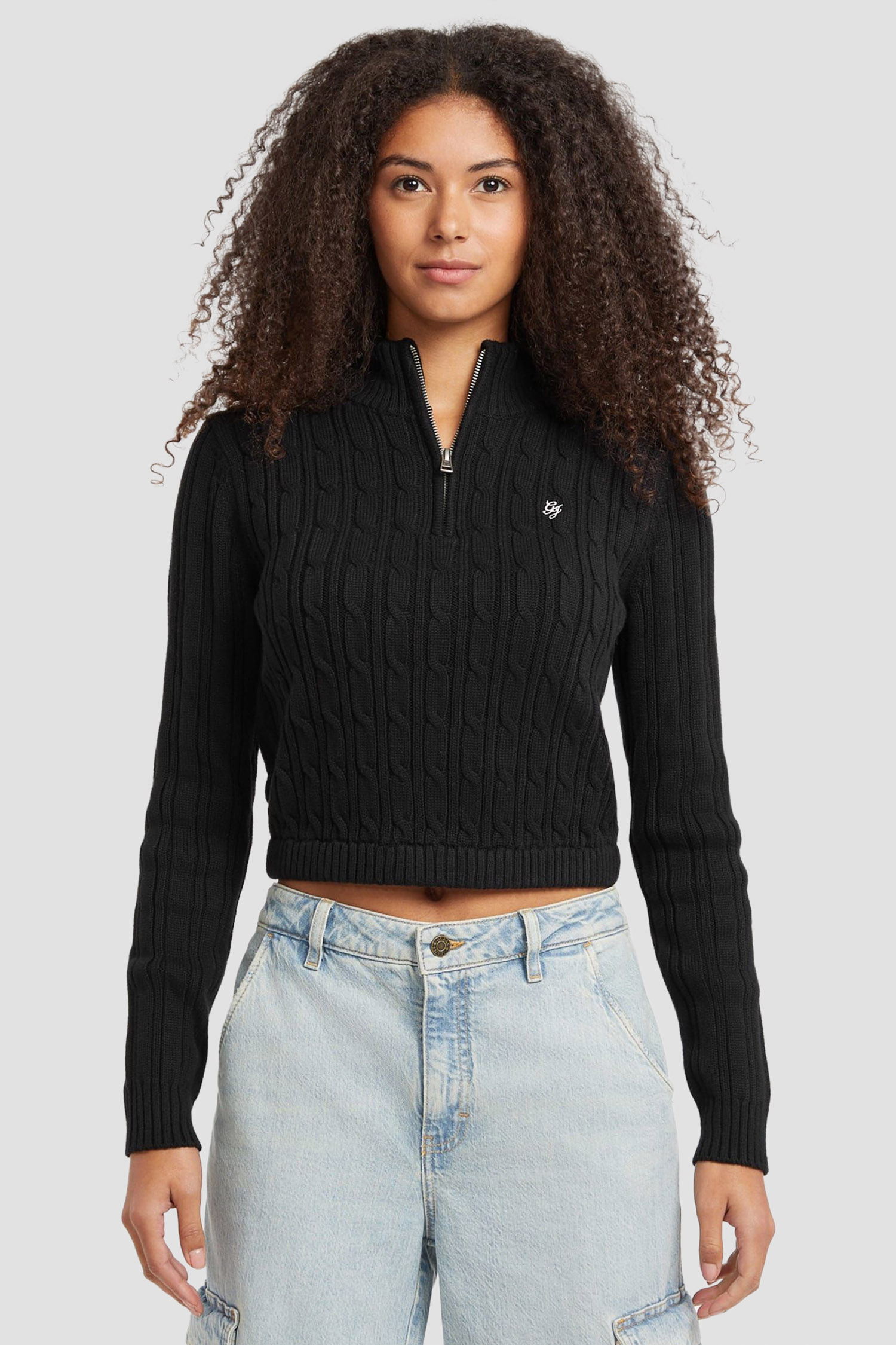 Женская черная кофта Guess Jeans W5BR13.Z3HM1;JBLK — Ultrashop