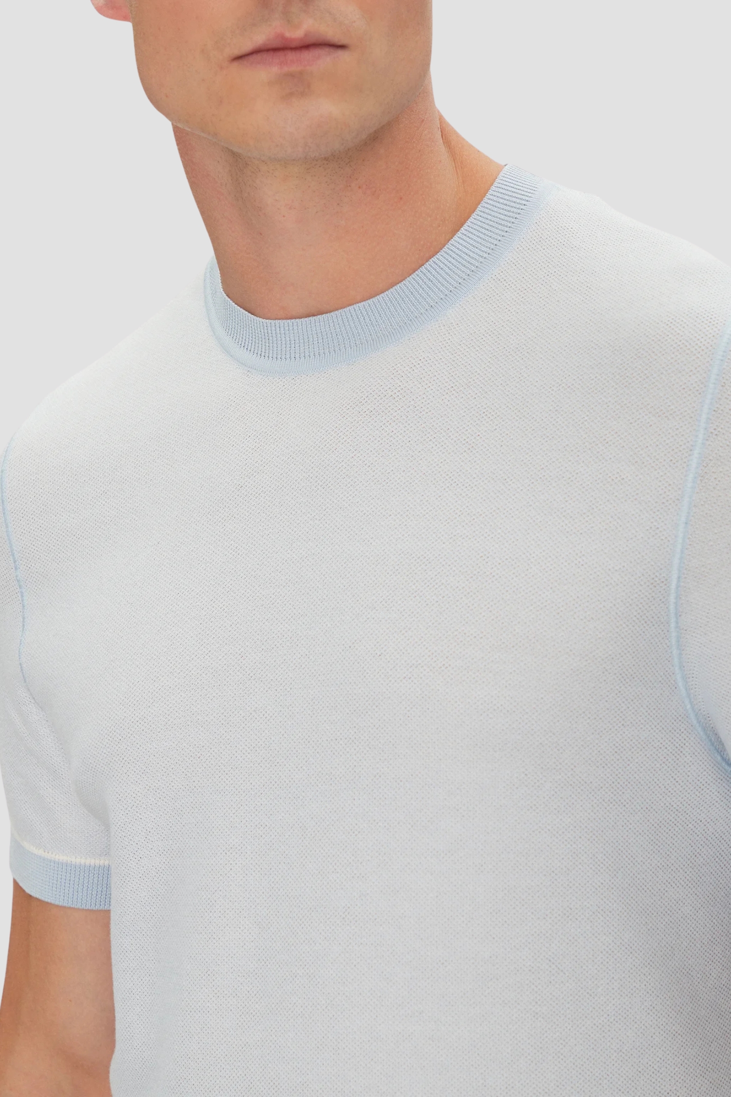 Мужской голубой джемпер BOSS 50537642;450