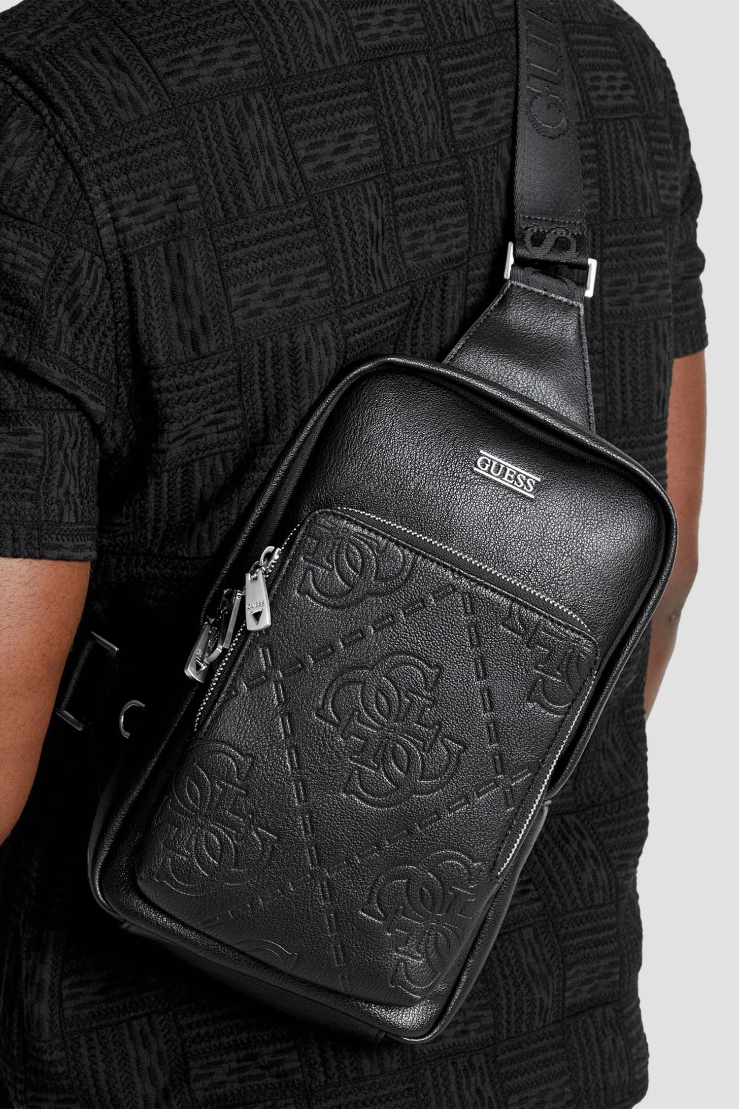 Чоловіча чорна сумка Guess HMBOMG.P5426;BLA