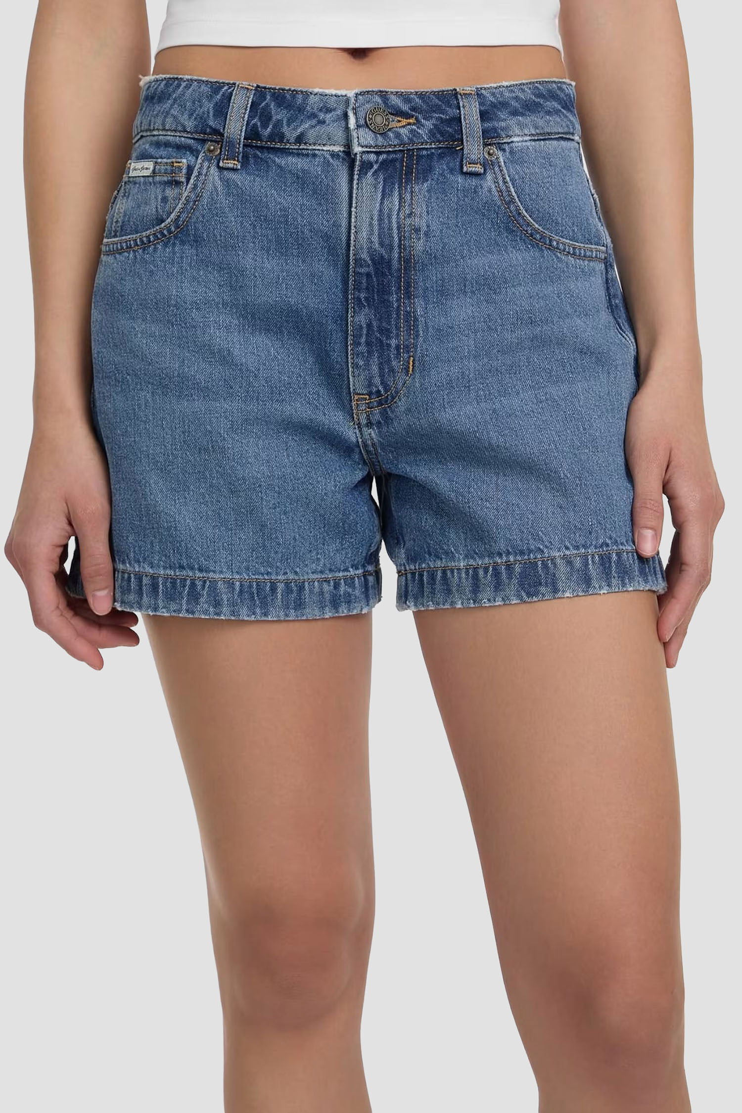 Женские синие джинсовые шорты Guess Jeans W5GD0S.D5O13;GJLV