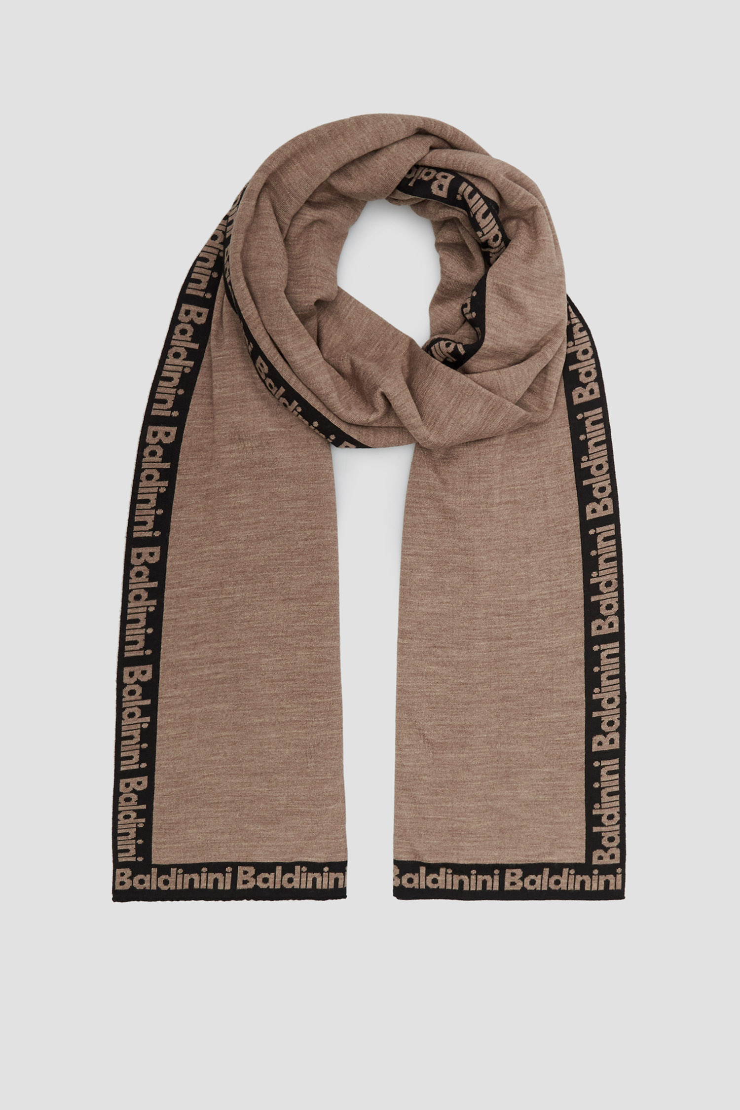 Женский коричневый шерстяной шарф Baldinini R2B005MSLA;CMNO