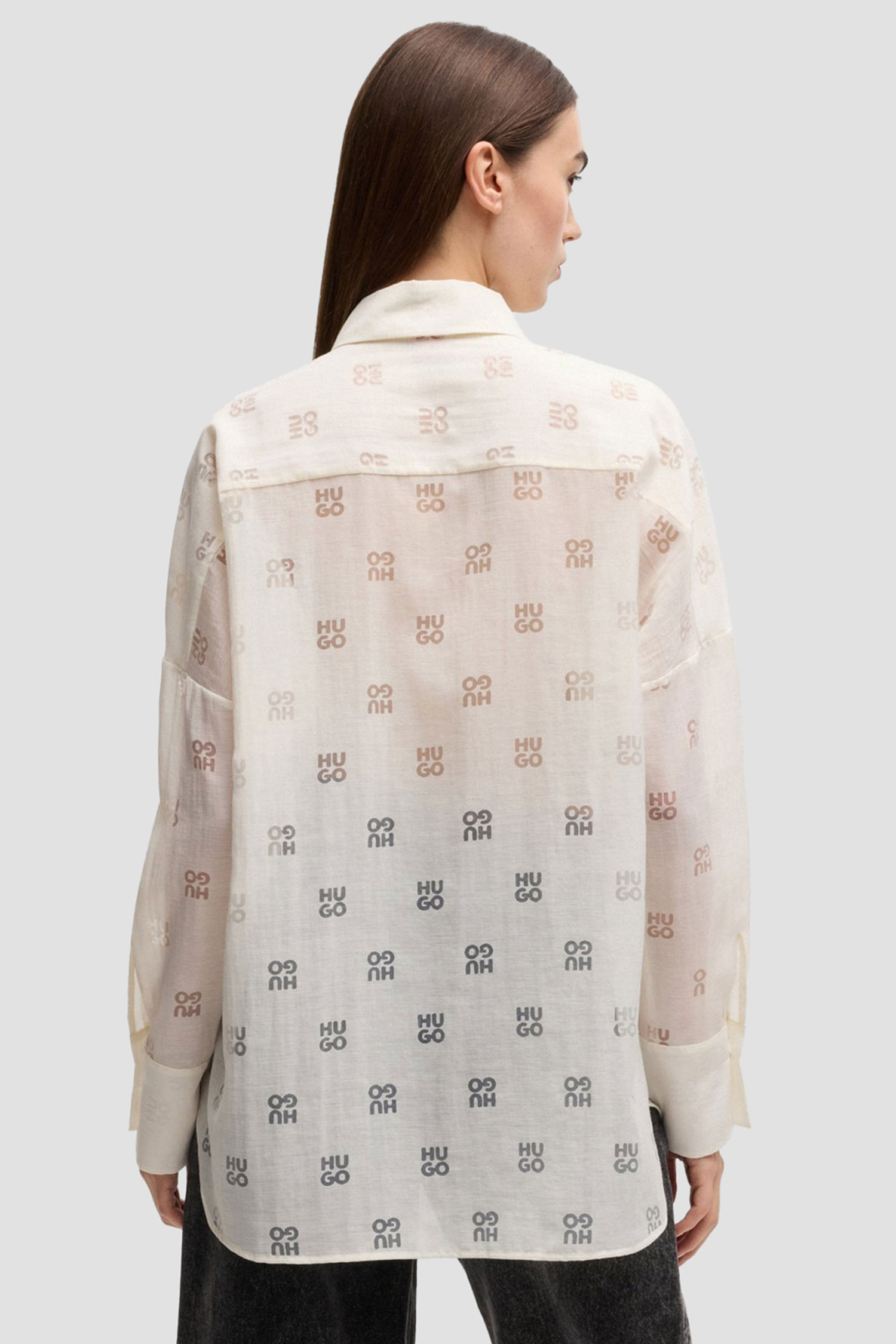 Женская белая блуза с узором HUGO 50531562;102