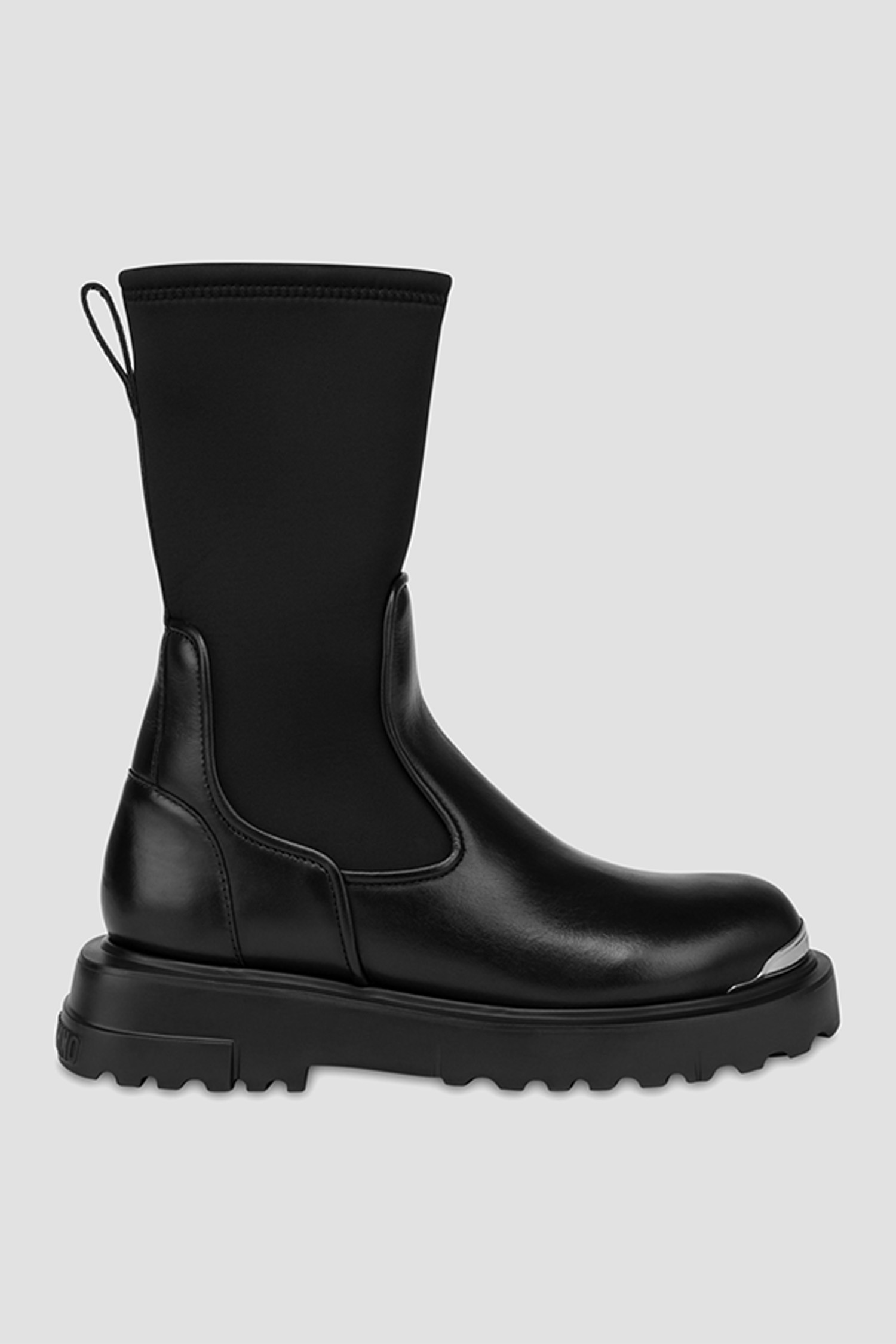 Женские черные кожаные сапоги Moschino JA24114G1L.IM6;00A