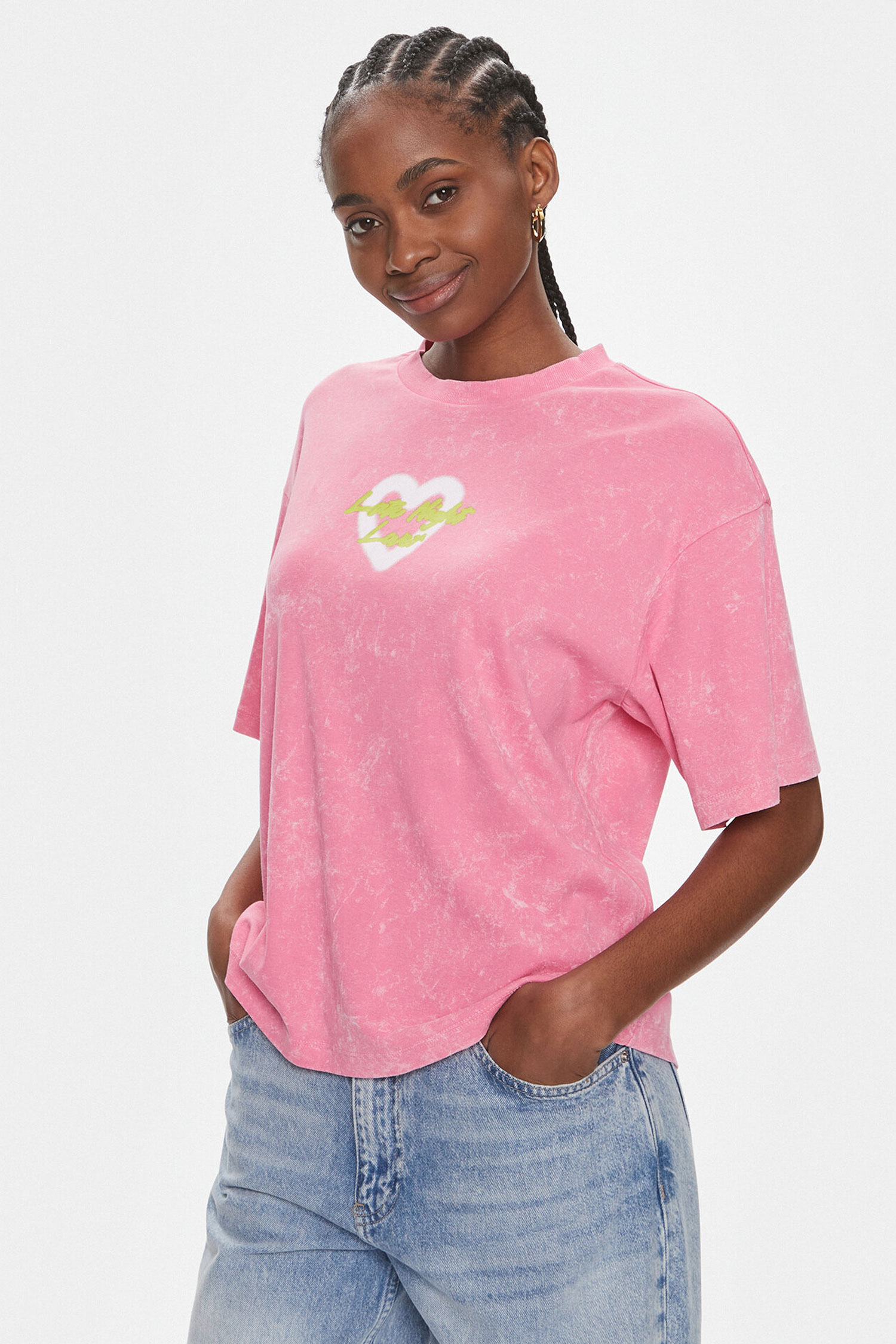 Женская розовая футболка HUGO 50508717;698